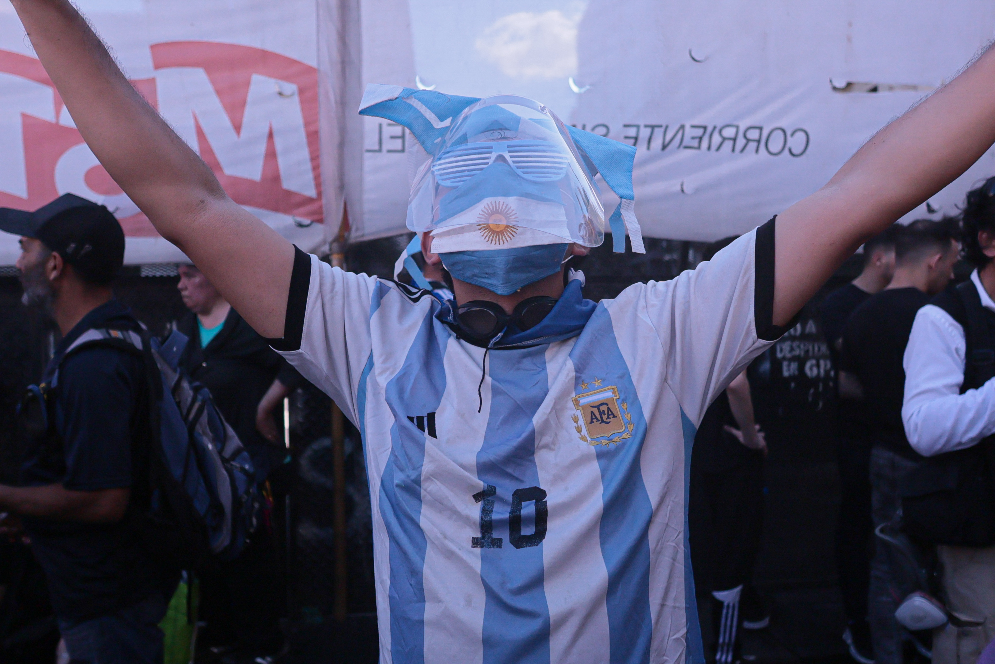 Buenos Aires, Argentina – March 19, 2025: Thousands of retirees march once again to Plaza del C...