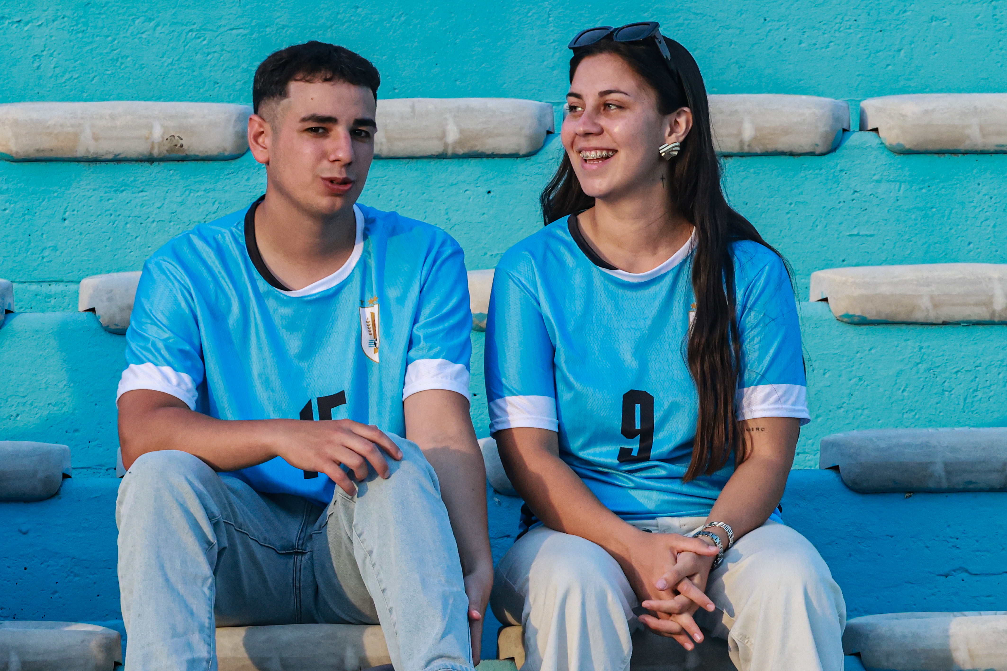 Montevideo, Uruguay – March 21, 2025: Uruguayan fans await the start of the match against Argen...