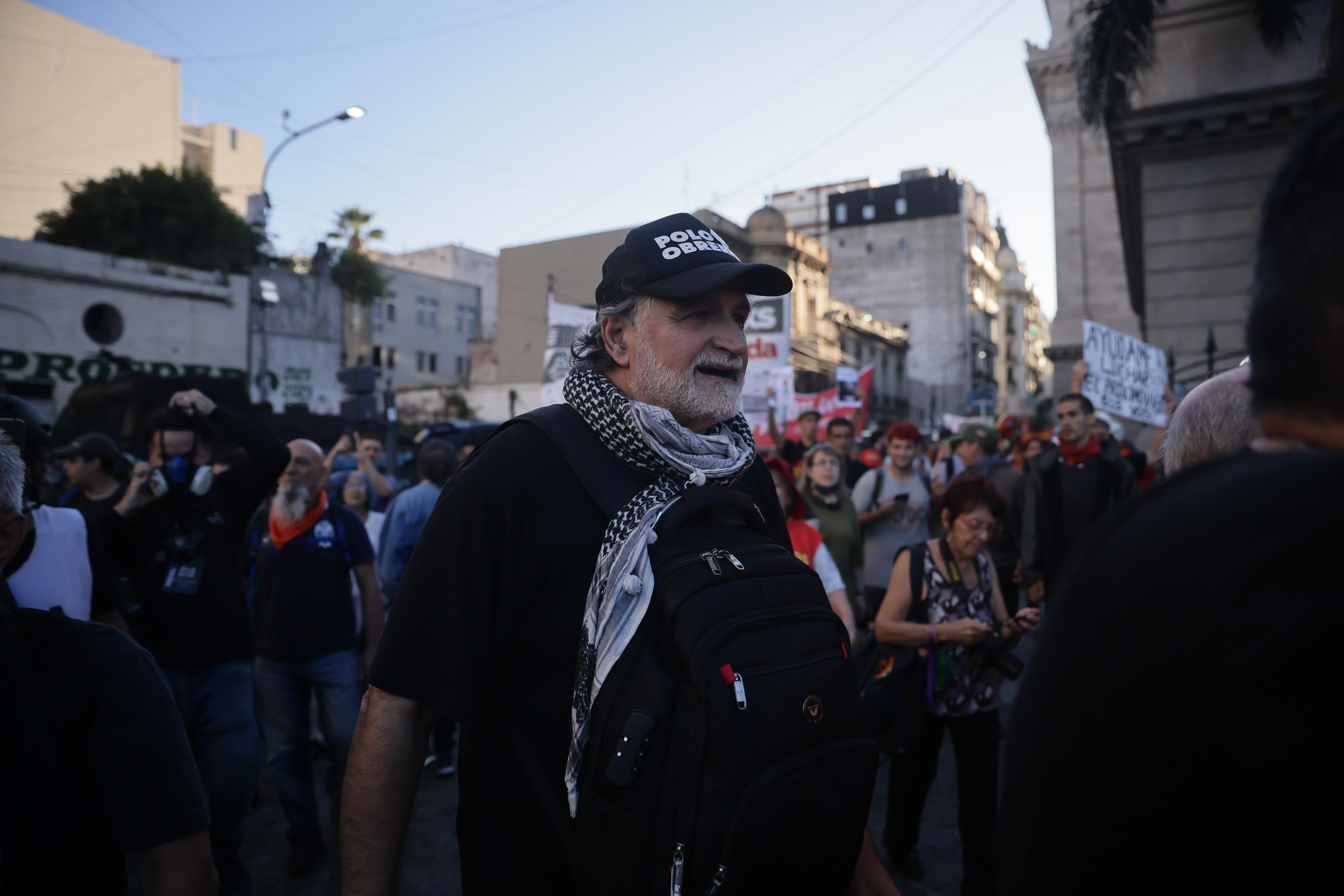Jubilados marchan en calma con amplio operativo de seguridad en Buenos Aires BUENOS AIRES, ARGENTINA - 26 DE MARZO DE 2025: La tradicional marcha de los jubilados de los mié...