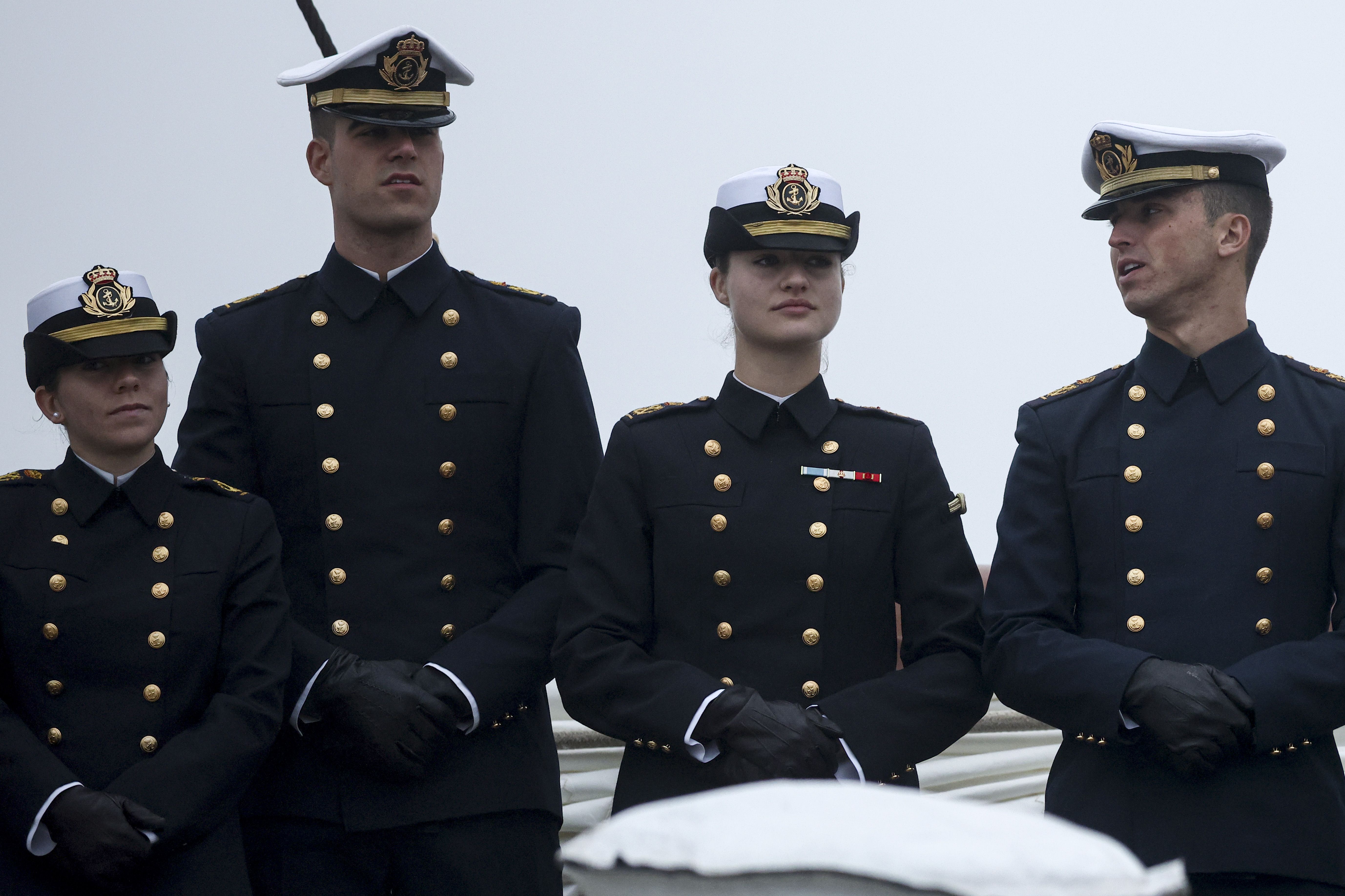 Spanish Royal Family Files Complaint After Princess Leonor's Private Photos Leak in Chile VALPARAISO, CHILE - APRIL 4: Princess Leonor of Bourbon of Spain and other midshipmen of the Span...