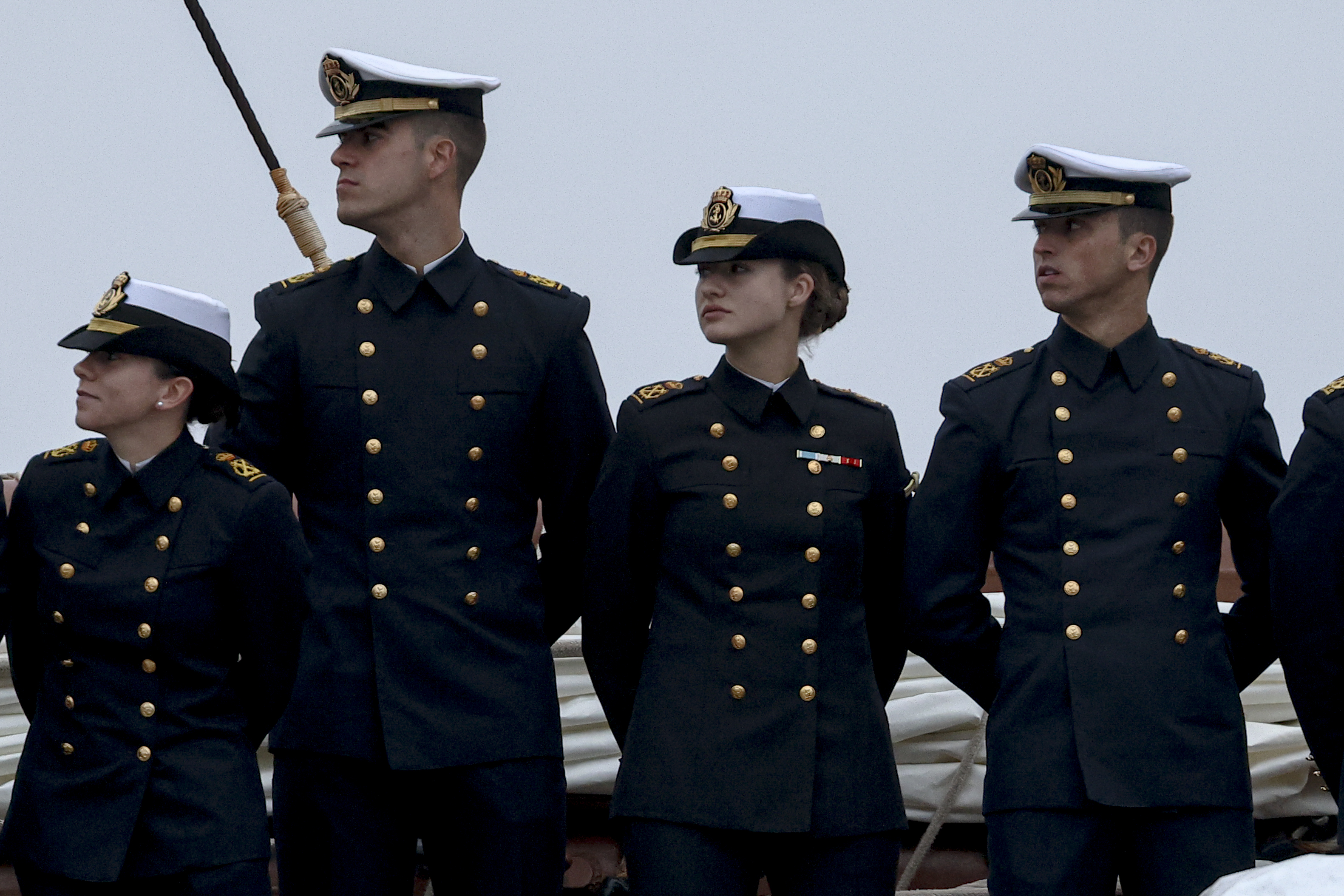Spanish Royal Family Files Complaint After Princess Leonor's Private Photos Leak in Chile VALPARAISO, CHILE - APRIL 4: Princess Leonor of Bourbon of Spain and other midshipmen of the Span...