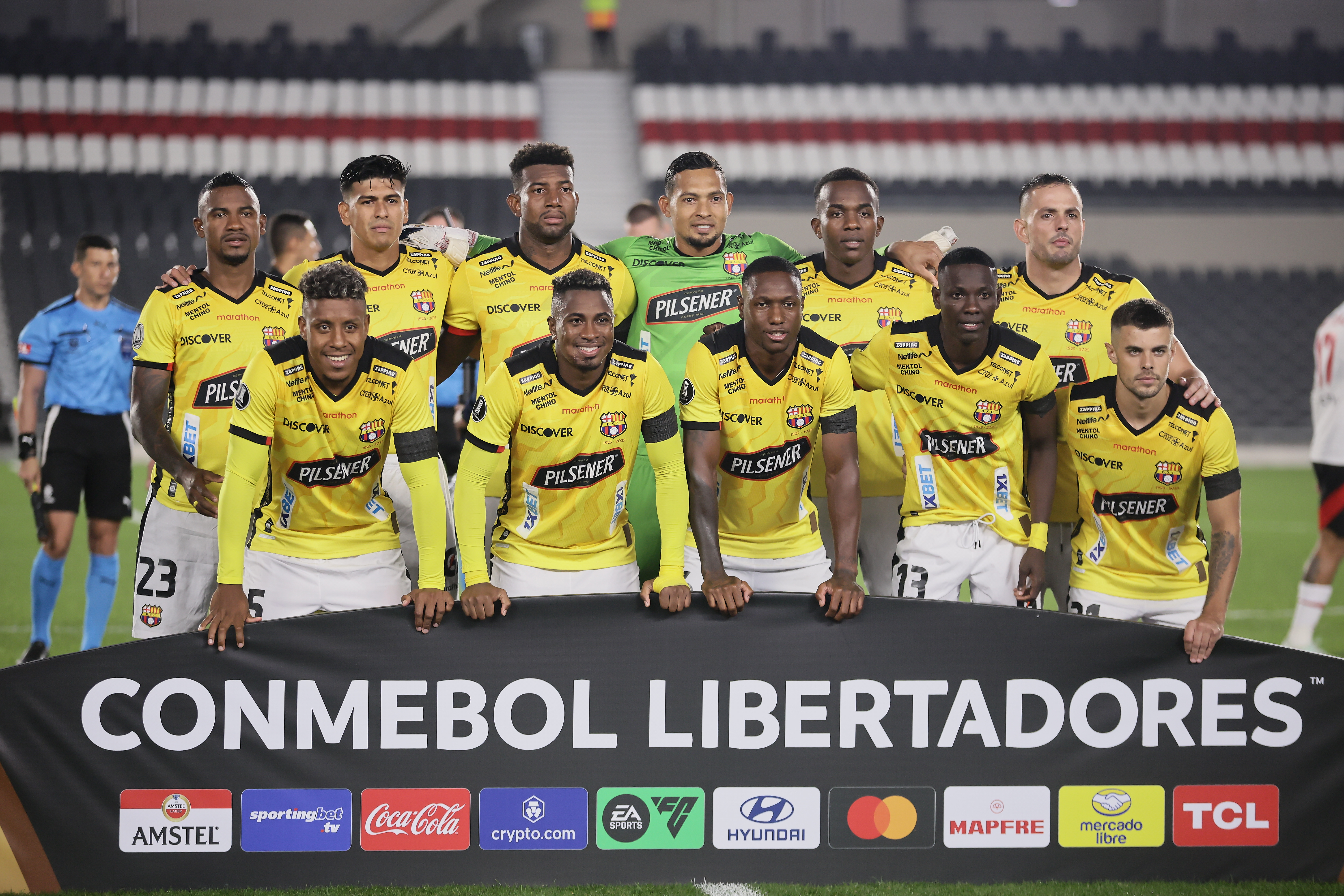 Buenos Aires, Argentina – April 8, 2025: River Plate faces Barcelona SC of Guayaquil at Estadio...