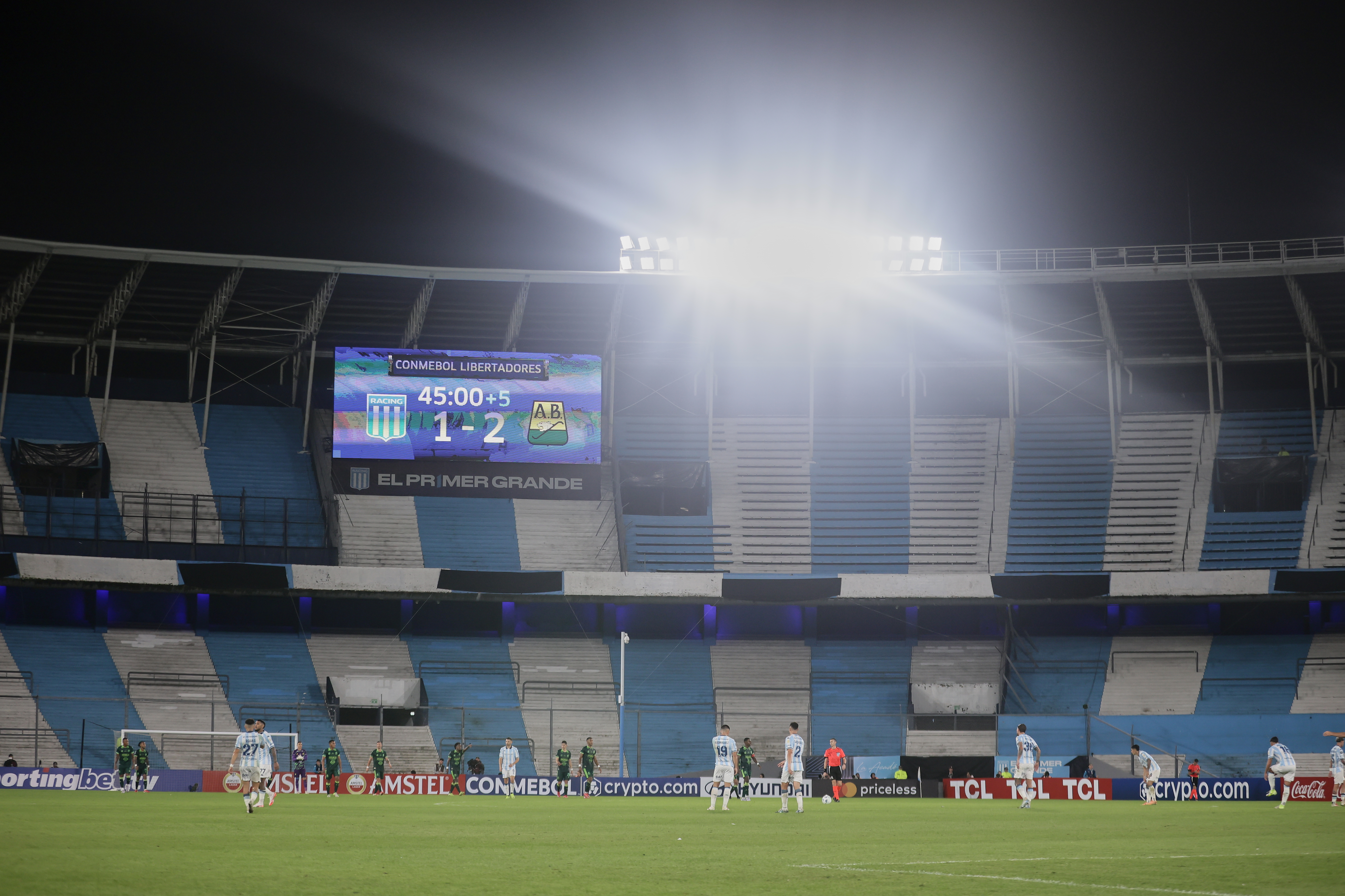 Buenos Aires, Argentina – April 10, 2025: Racing Club suffered a 0-2 loss against Atlético Buc...