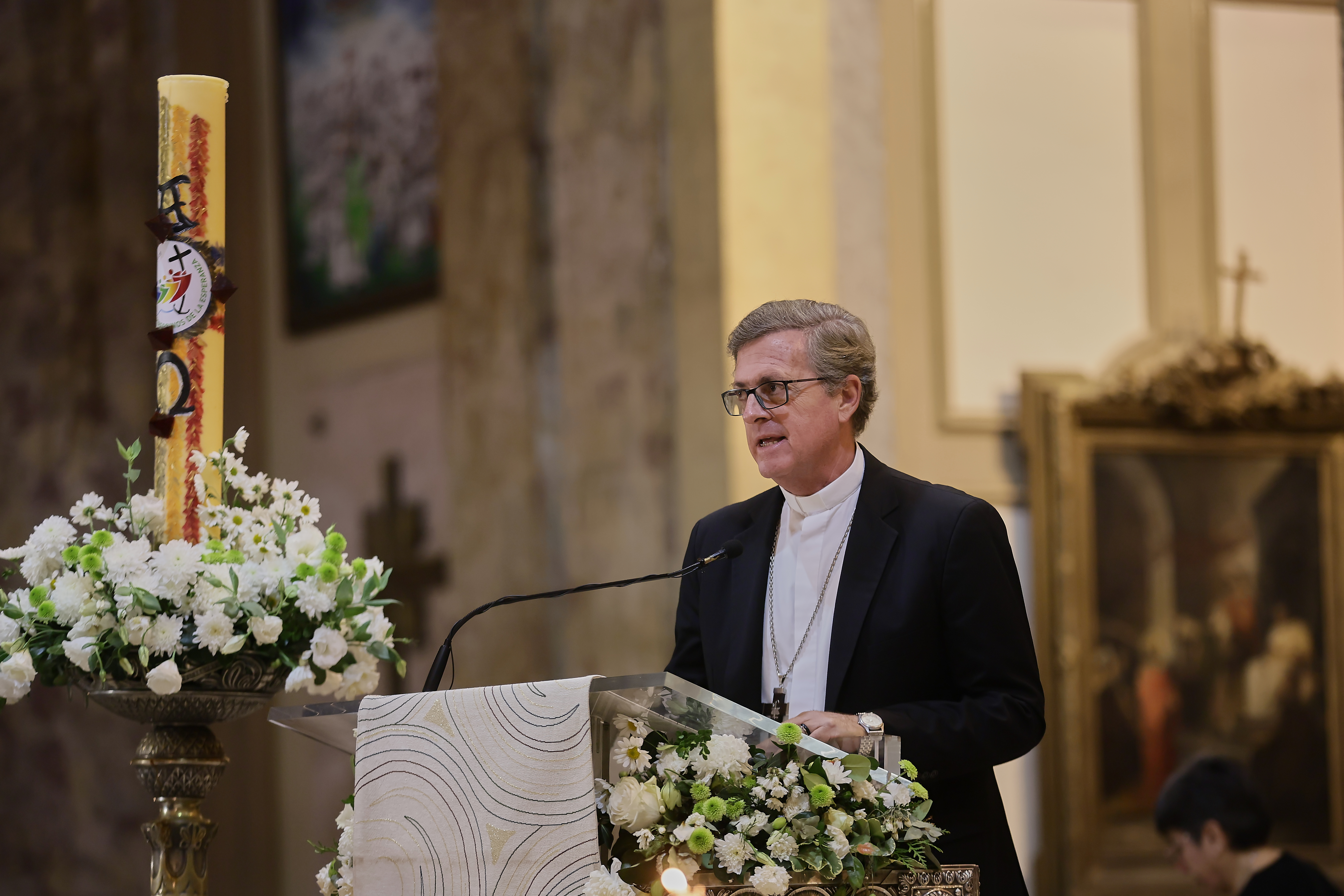 Argentine government officials attended an interfaith ceremony in honor of Pope Francis following his passing Buenos Aires, Argentina - April 22, 2025: Argentine
the Archbishop of Buenos Aires, Jorge García...