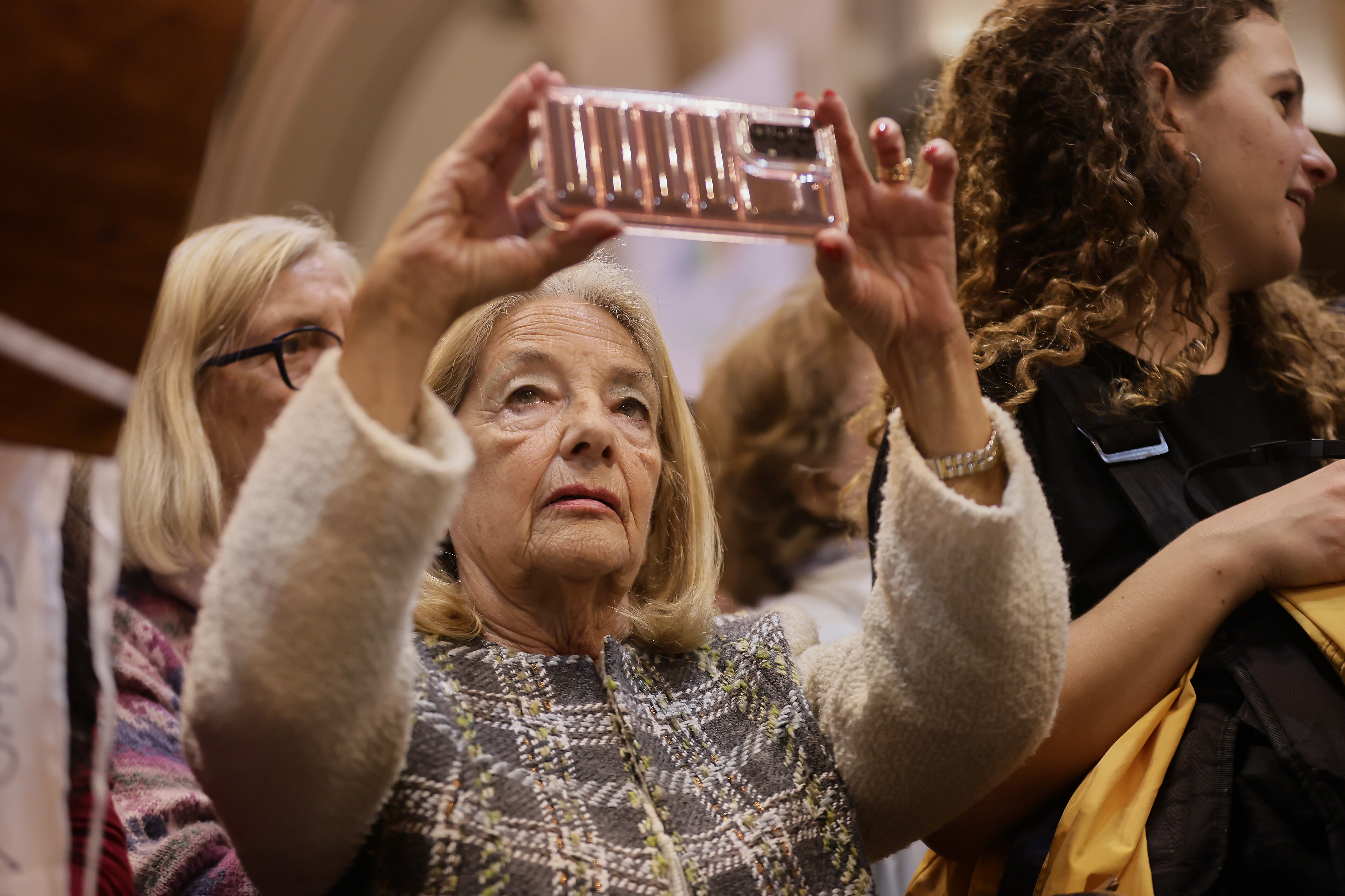 Argentine government officials attended an interfaith ceremony in honor of Pope Francis following his passing Buenos Aires, Argentina - April 22, 2025: Argentine government officials attended an interreligio...