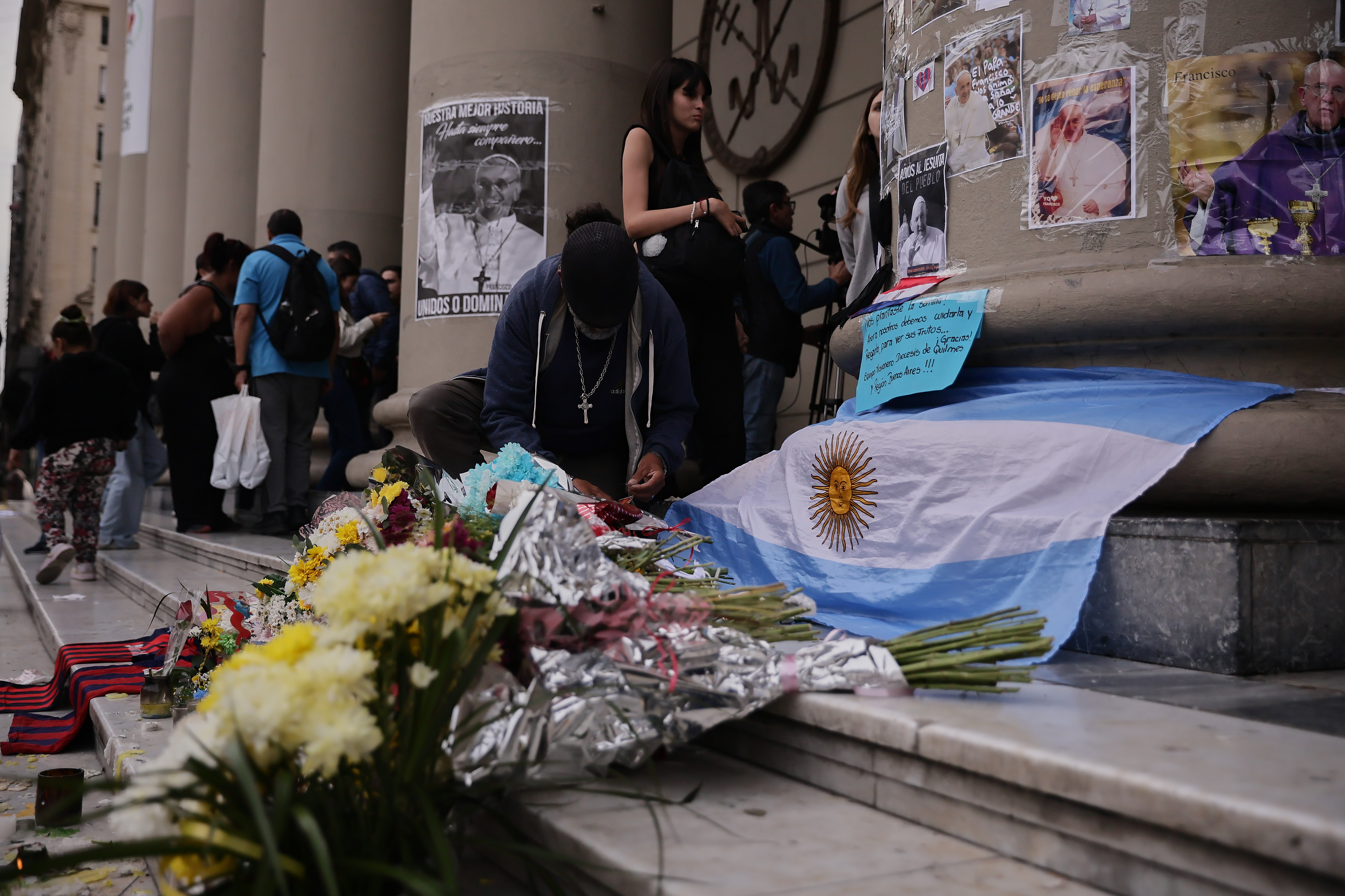 Argentine government officials attended an interfaith ceremony in honor of Pope Francis following his passing Buenos Aires, Argentina - April 22, 2025: Argentine government officials attended an interreligio...