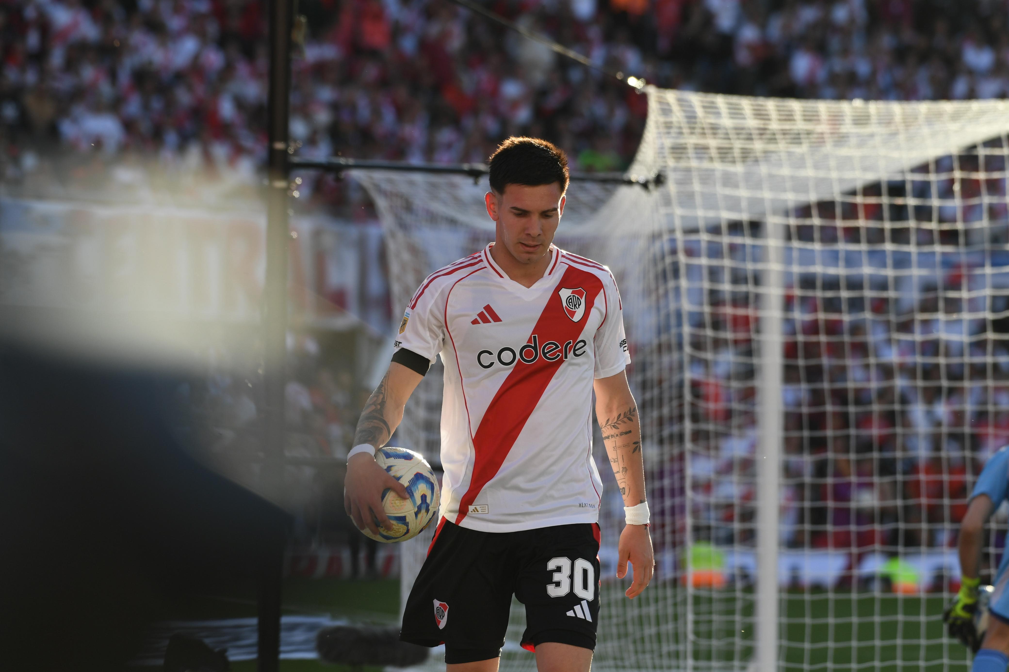 River Plate hosts Boca Juniors in a crucial match for the 2025 Apertura Tournament Buenos Aires, Argentina - April 27, 2025: Driussi from River plate. River Plate and Boca Juniors...