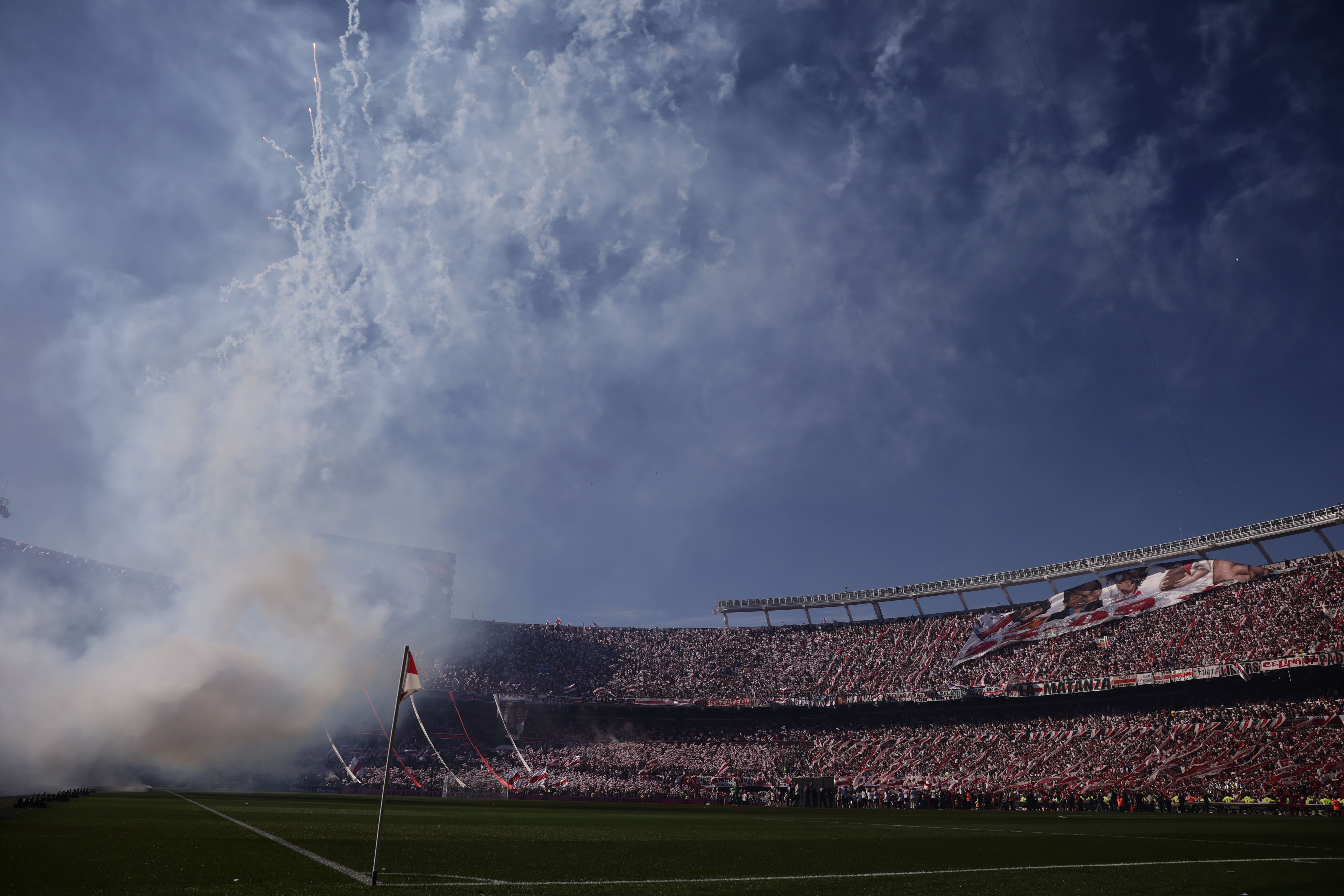 River Plate hosts Boca Juniors in a crucial match for the 2025 Apertura Tournament Buenos Aires, Argentina - April 27, 2025: River Plate and Boca Juniors face off at Estadio Monume...