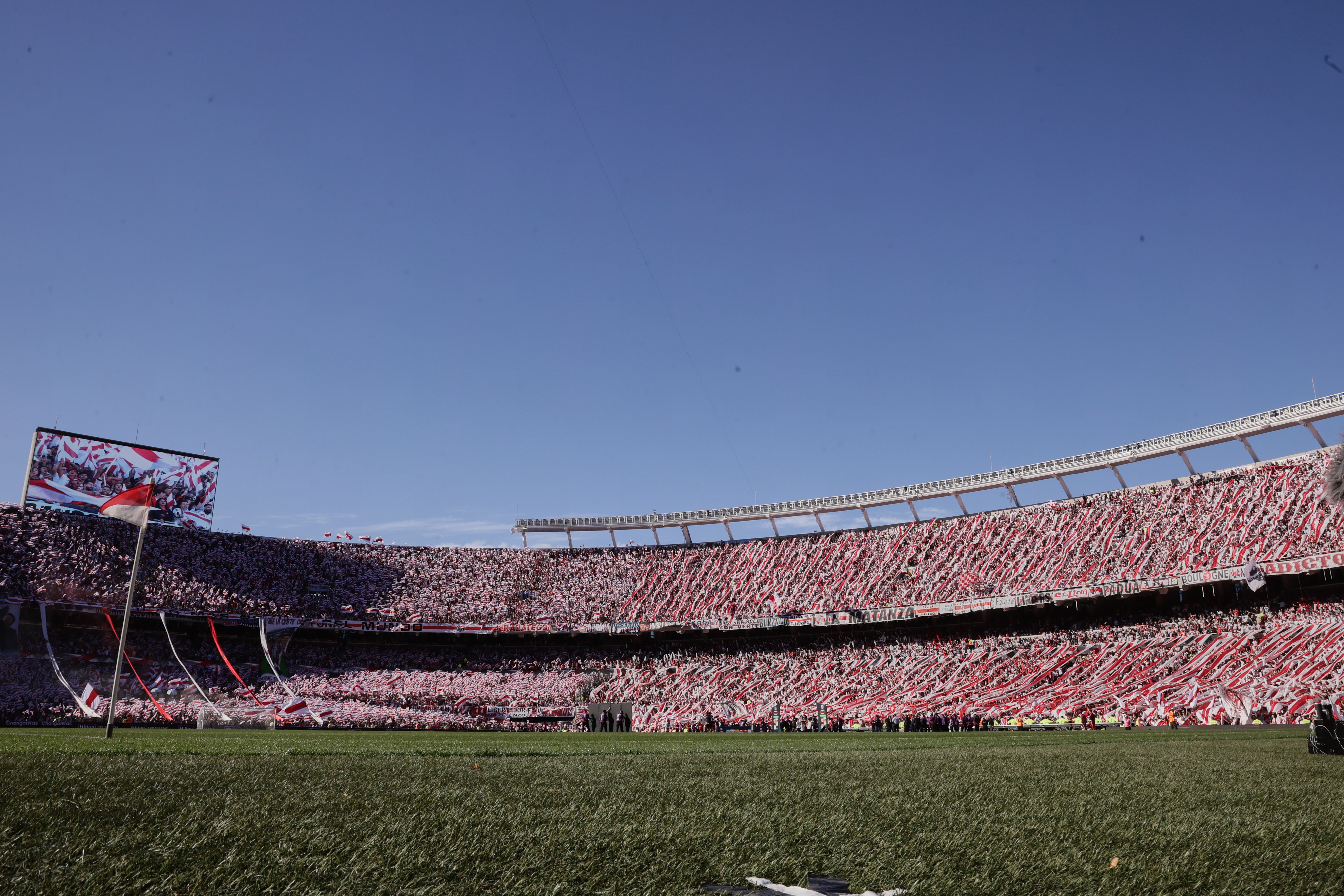 River Plate hosts Boca Juniors in a crucial match for the 2025 Apertura Tournament Buenos Aires, Argentina - April 27, 2025: River Plate and Boca Juniors face off at Estadio Monume...