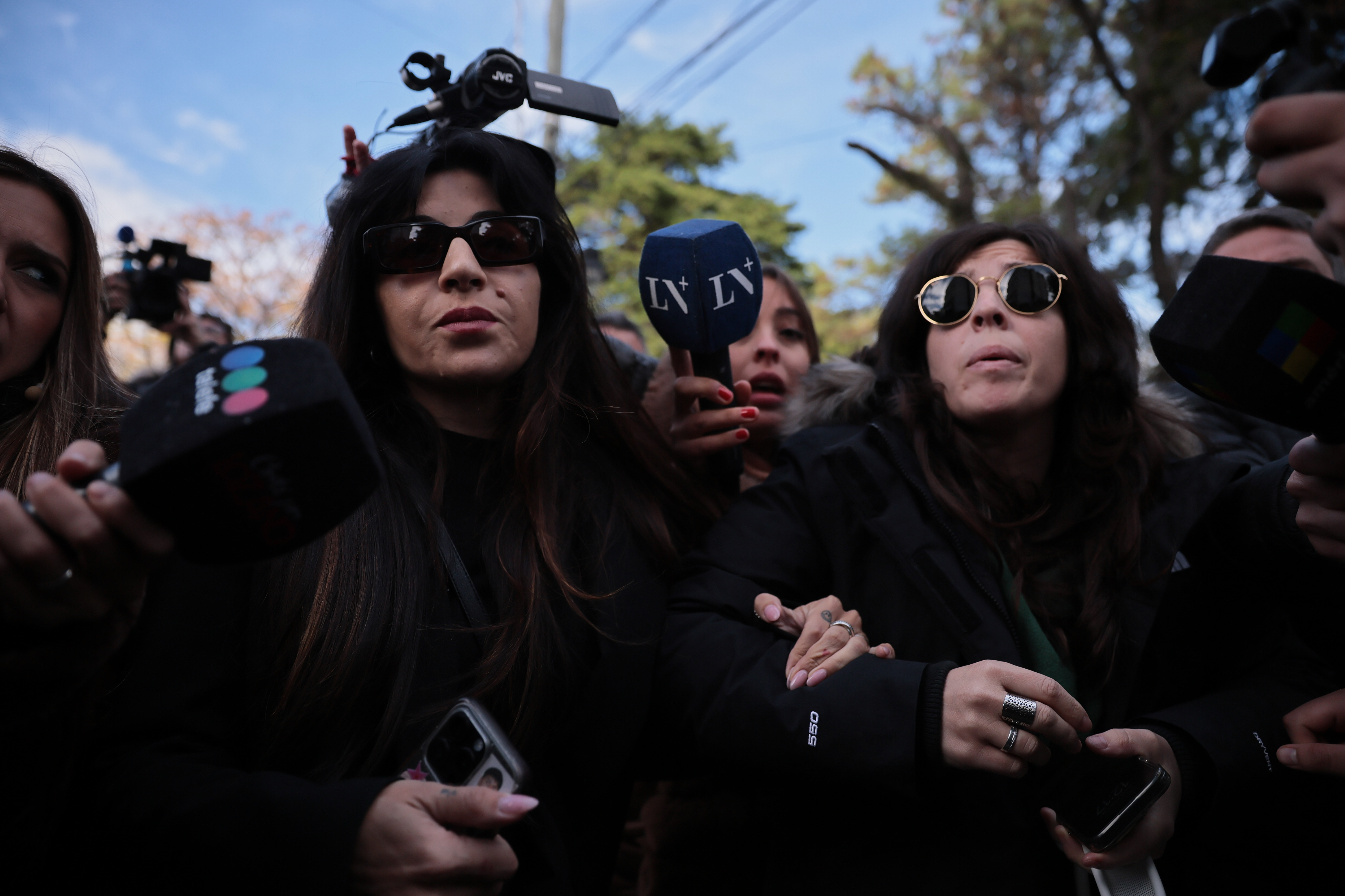Annulled trial over the death of Maradona Buenos Aires, Argentina - May 29, 2025: Gianina Maradona (C), and Dalma (R), Maradona's daughters...