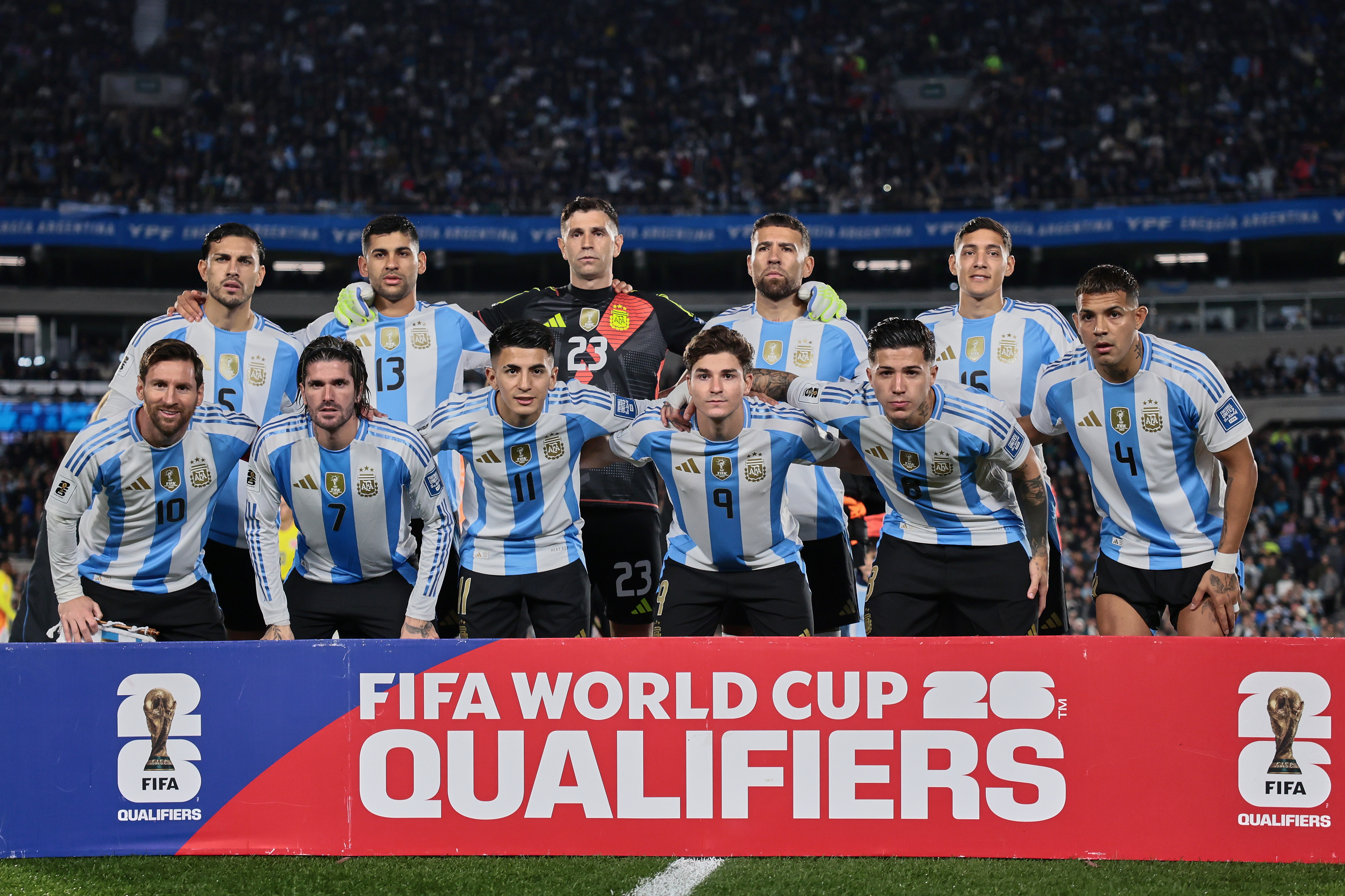 Buenos Aires, Argentina – June 10, 2025: Initial formation of Argetina team. Argentina’s nati...
