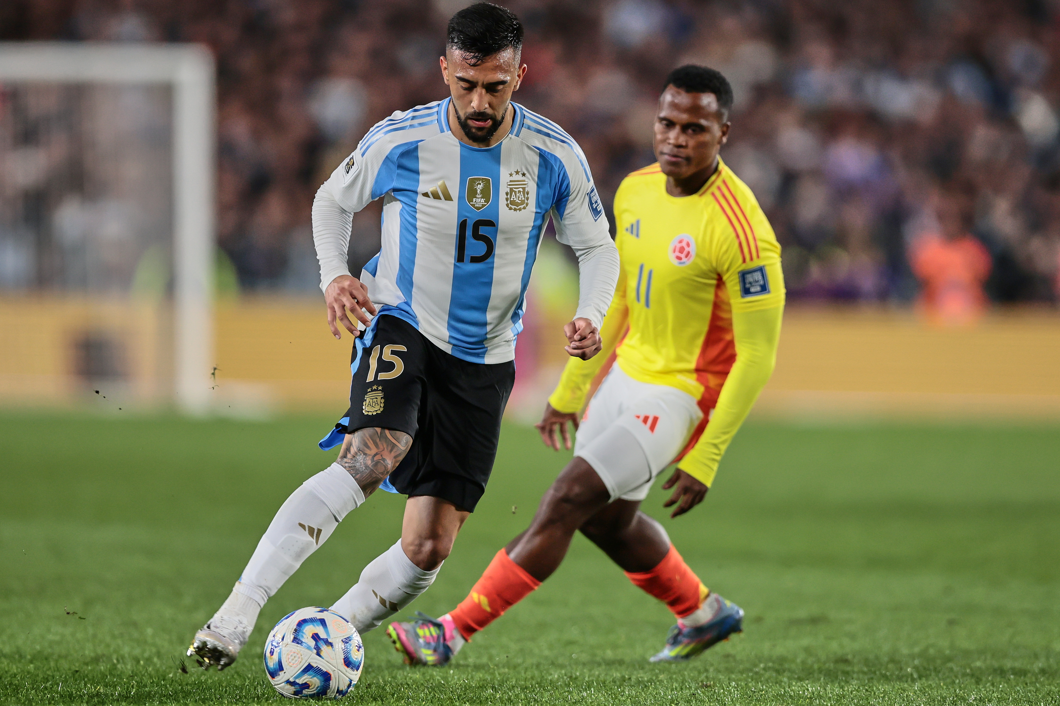 Almada scored a late equalizer after Enzo Fernández’s red card Buenos Aires, Argentina – June 10, 2025: Argentina’s national team drew 1-1 against Colombia ...