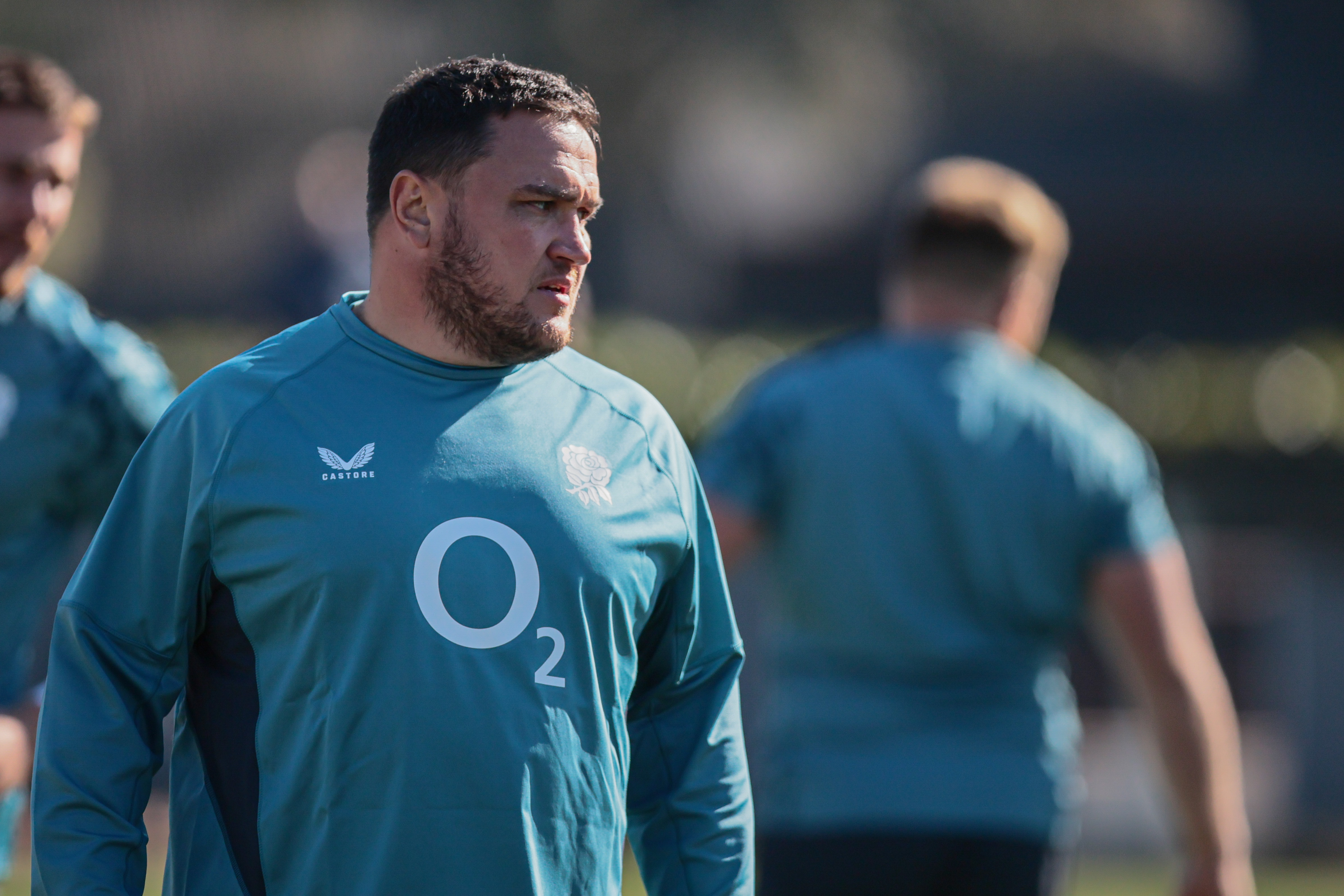 The English national rugby team held an intense session in Argentina before the upcoming international test match San Isidro, Argentina – June 26, 2025: Jamie George, Captain of the England national rugby team...
