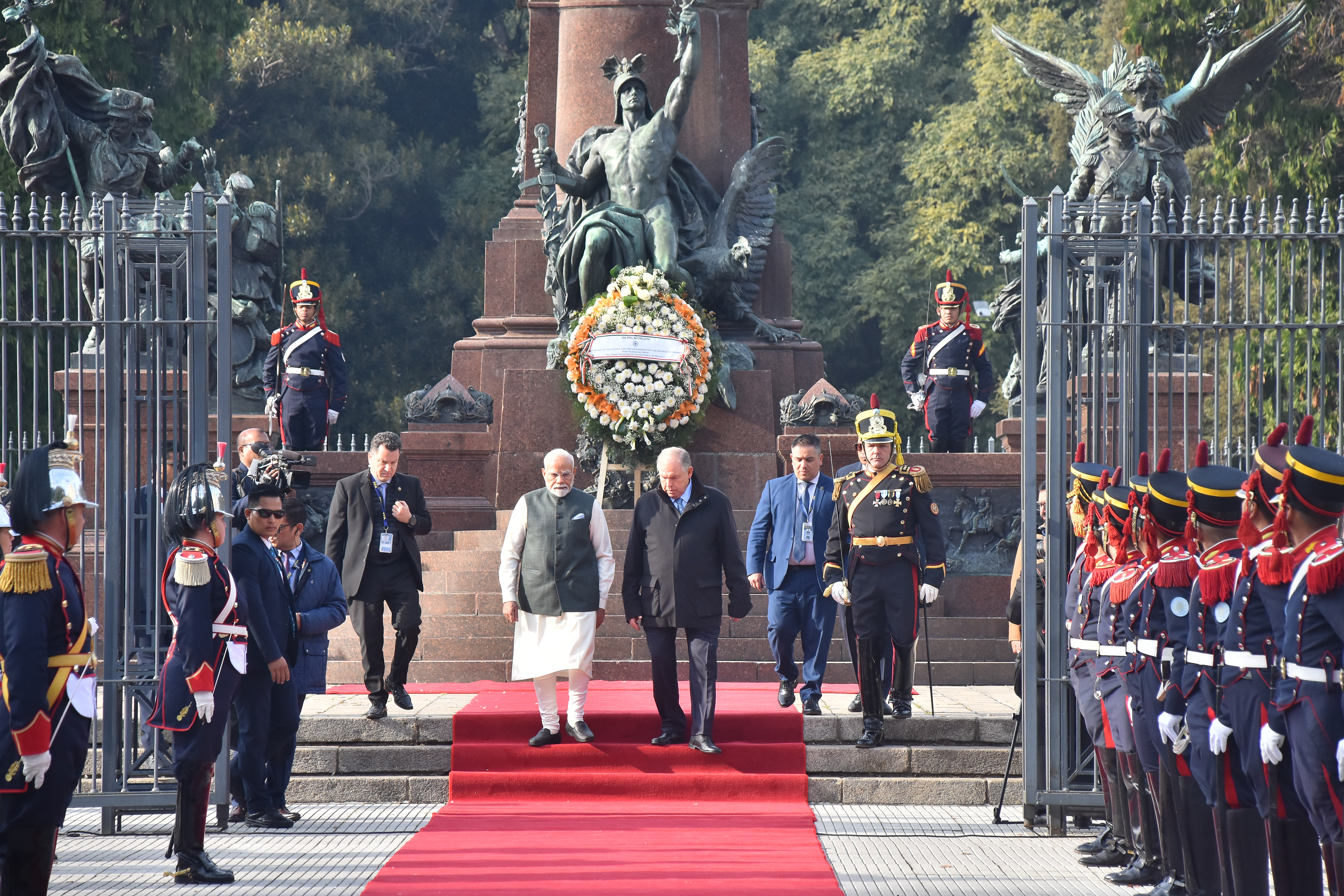 Argentine president held an official meeting with Narendra Modi to strengthen bilateral relations Buenos Aires, Argentina - July 5, 2025: Argentine President Javier Milei hosted Indian Prime Mini...