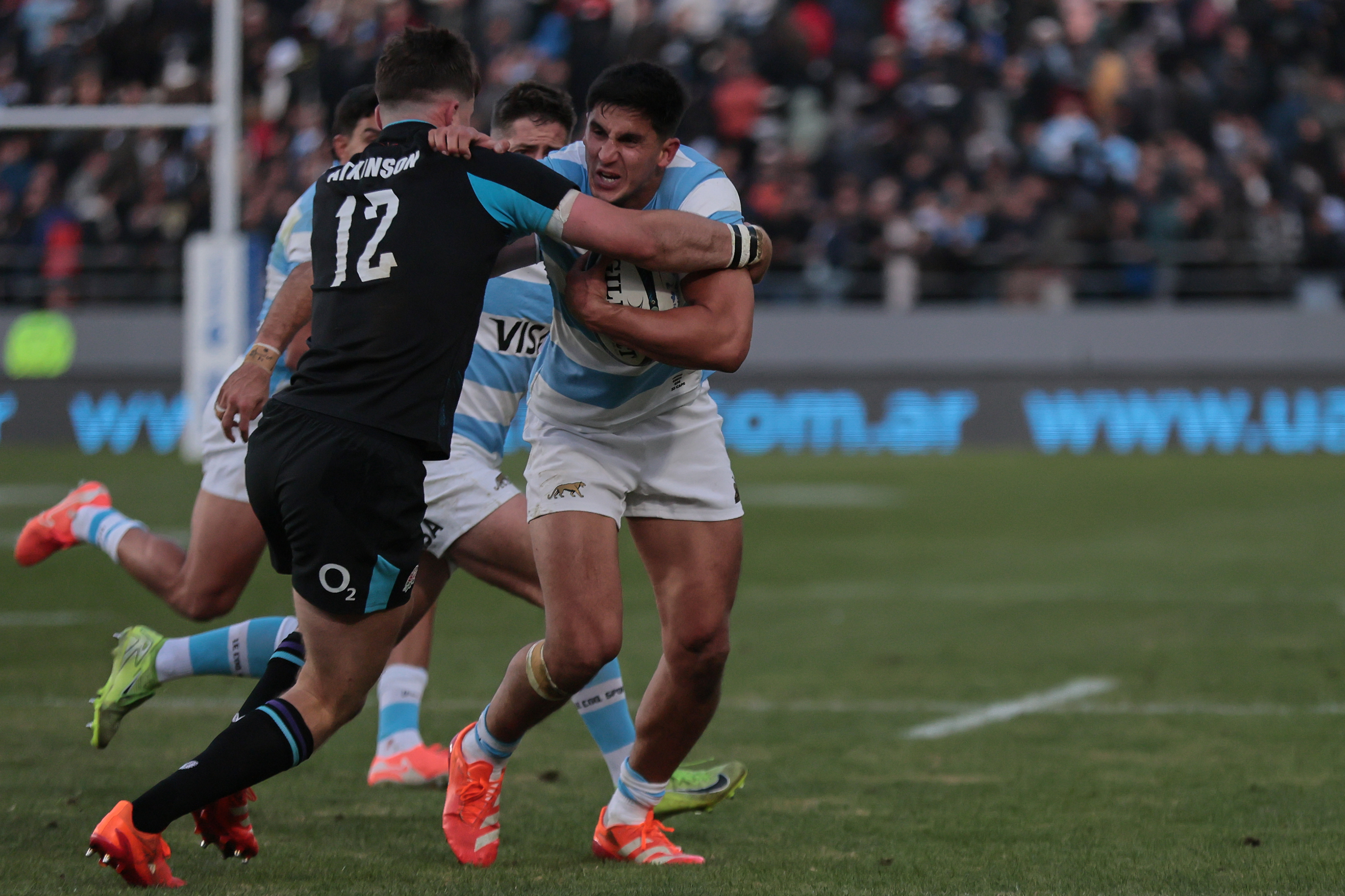 Los Pumas lose 35-12 against a dominant English side in international friendly La Plata, Argentina - July 5, 2025: Argentina's national rugby team, Los Pumas, lost 35-12 to Eng...