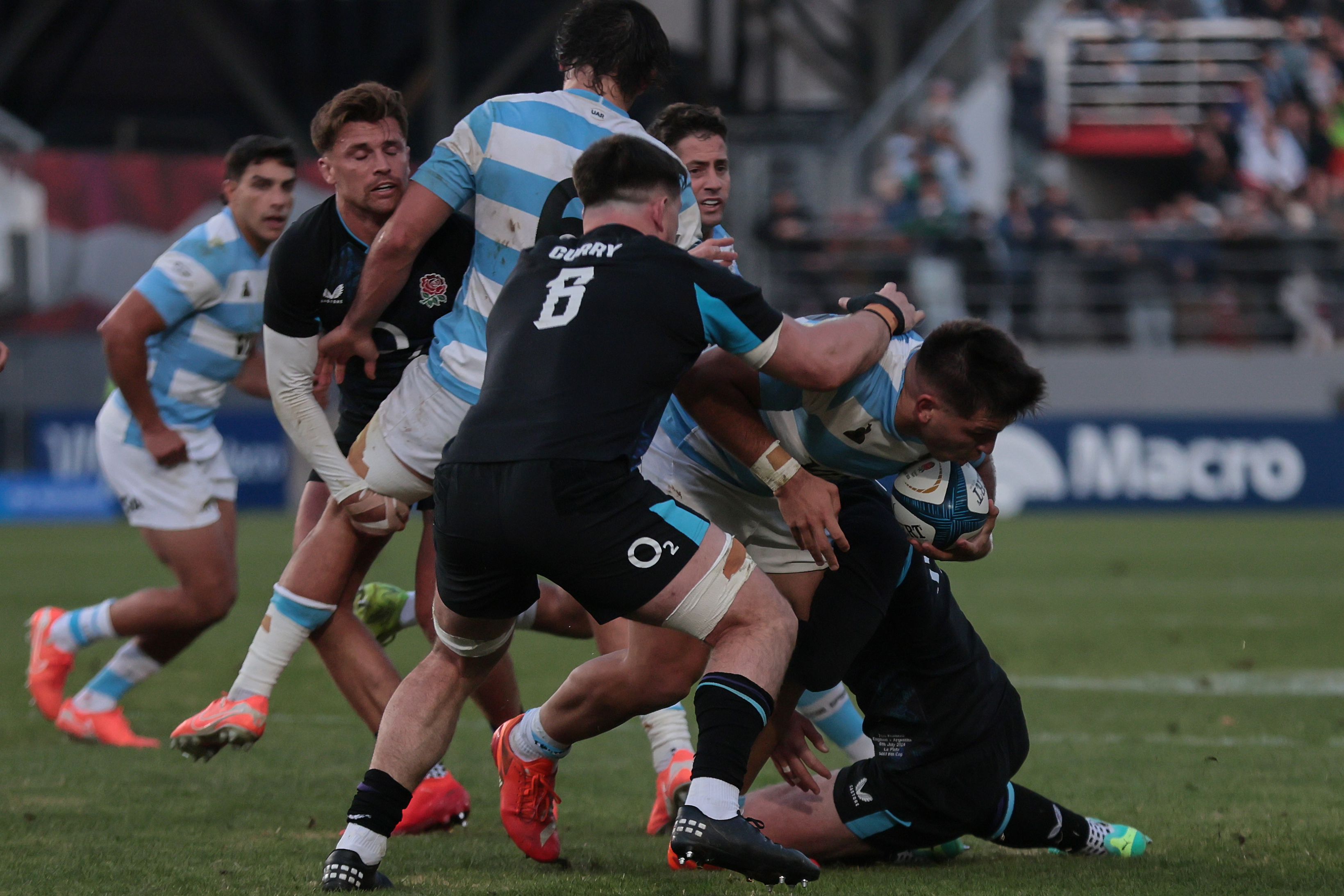 Los Pumas lose 35-12 against a dominant English side in international friendly La Plata, Argentina - July 5, 2025: Argentina's national rugby team, Los Pumas, lost 35-12 to Eng...