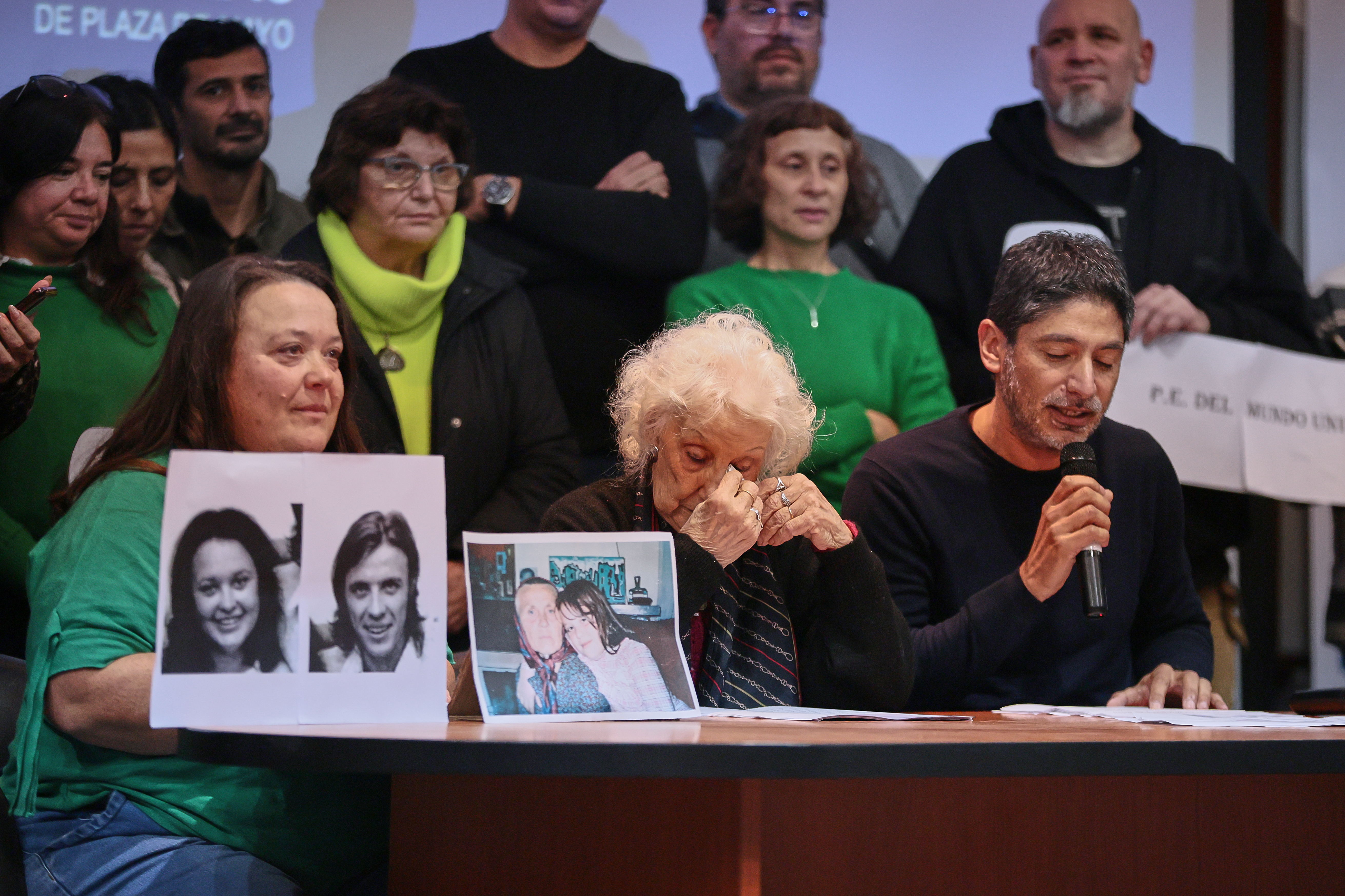 Buenos Aires, Argentina - July 7, 2025: Human rights group Abuelas de Plaza de Mayo announced on ...