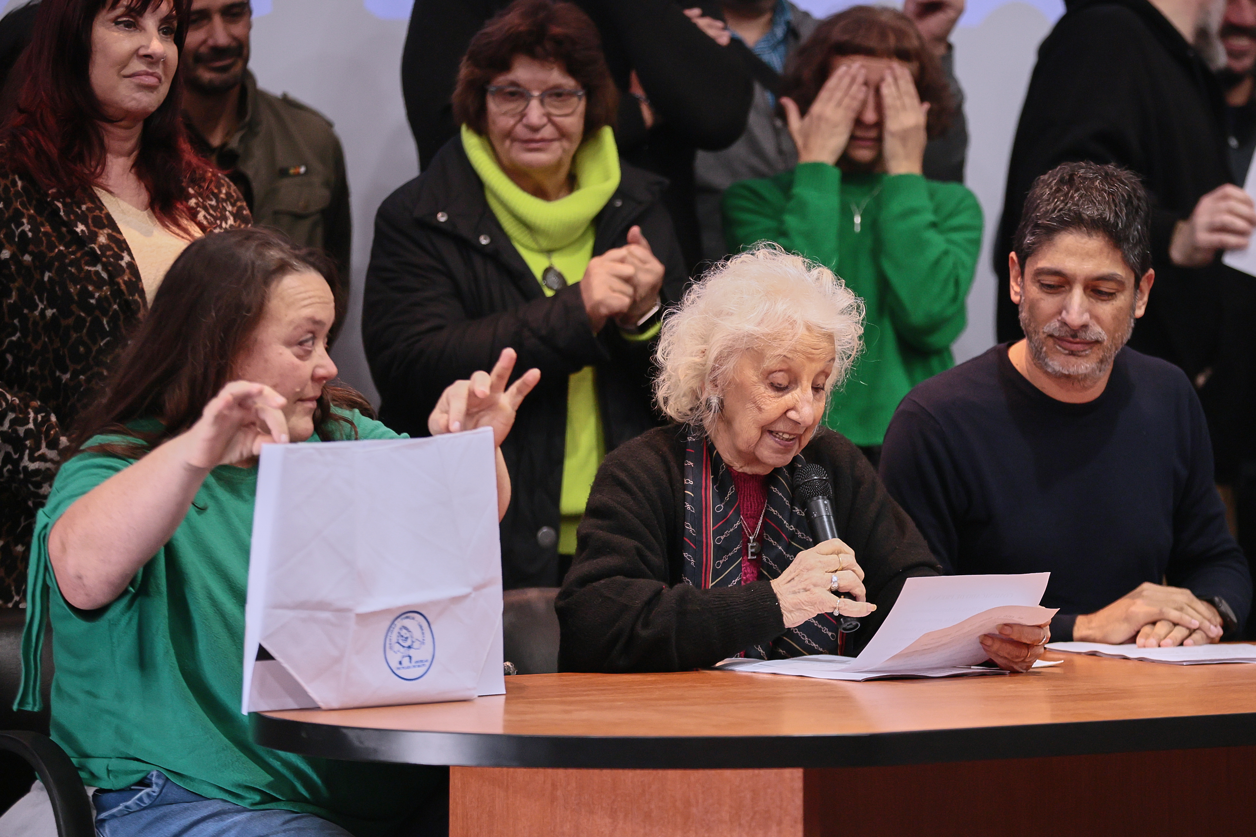 Historic recovery amid attacks and funding cuts to memory and justice policies Buenos Aires, Argentina - July 7, 2025: Human rights group Abuelas de Plaza de Mayo announced on ...