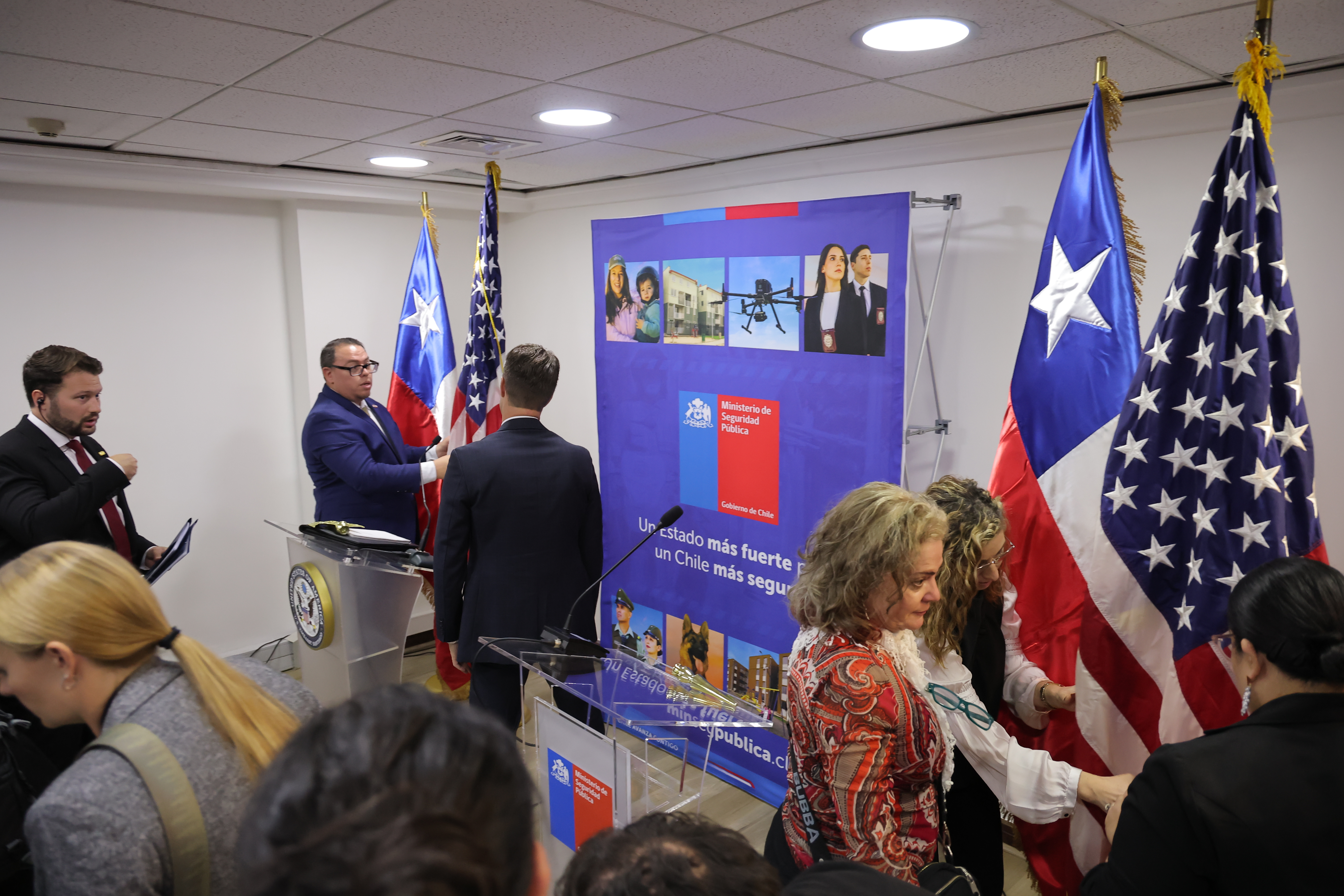 019A9540 Santiago, Chile – 30 julio, 2025: La secretaria del Departamento de Seguridad de Estados Unidos...