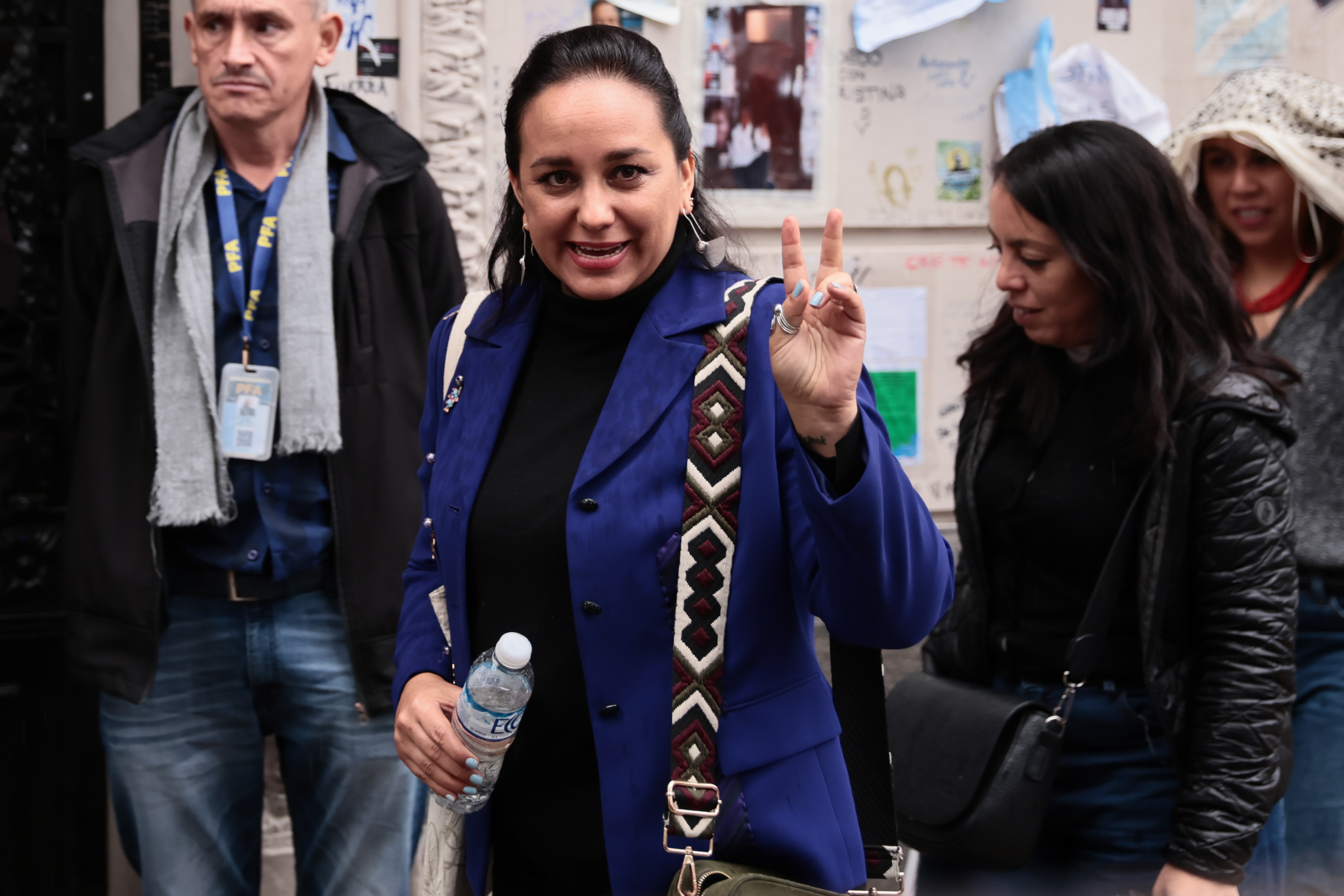 Colombian and Ecuadorian figures show support to Argentina's former president Buenos Aires, Argentina – August 1, 2025: Former Colombian president Ernesto Samper and former ...