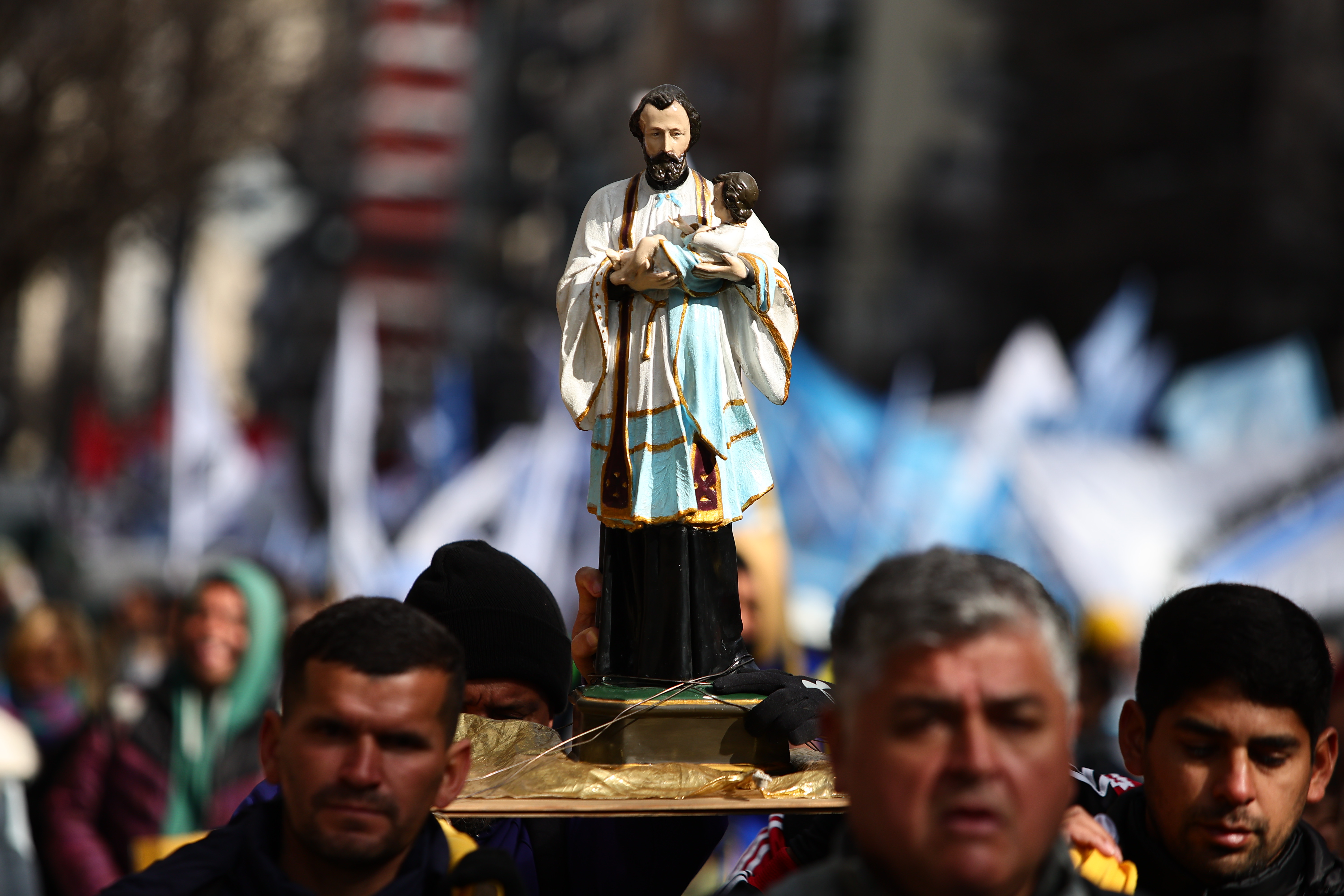 Buenos Aires, Argentina – August 7, 2025: Buenos Aires bishop Jorge García Cuerva led a mass a...