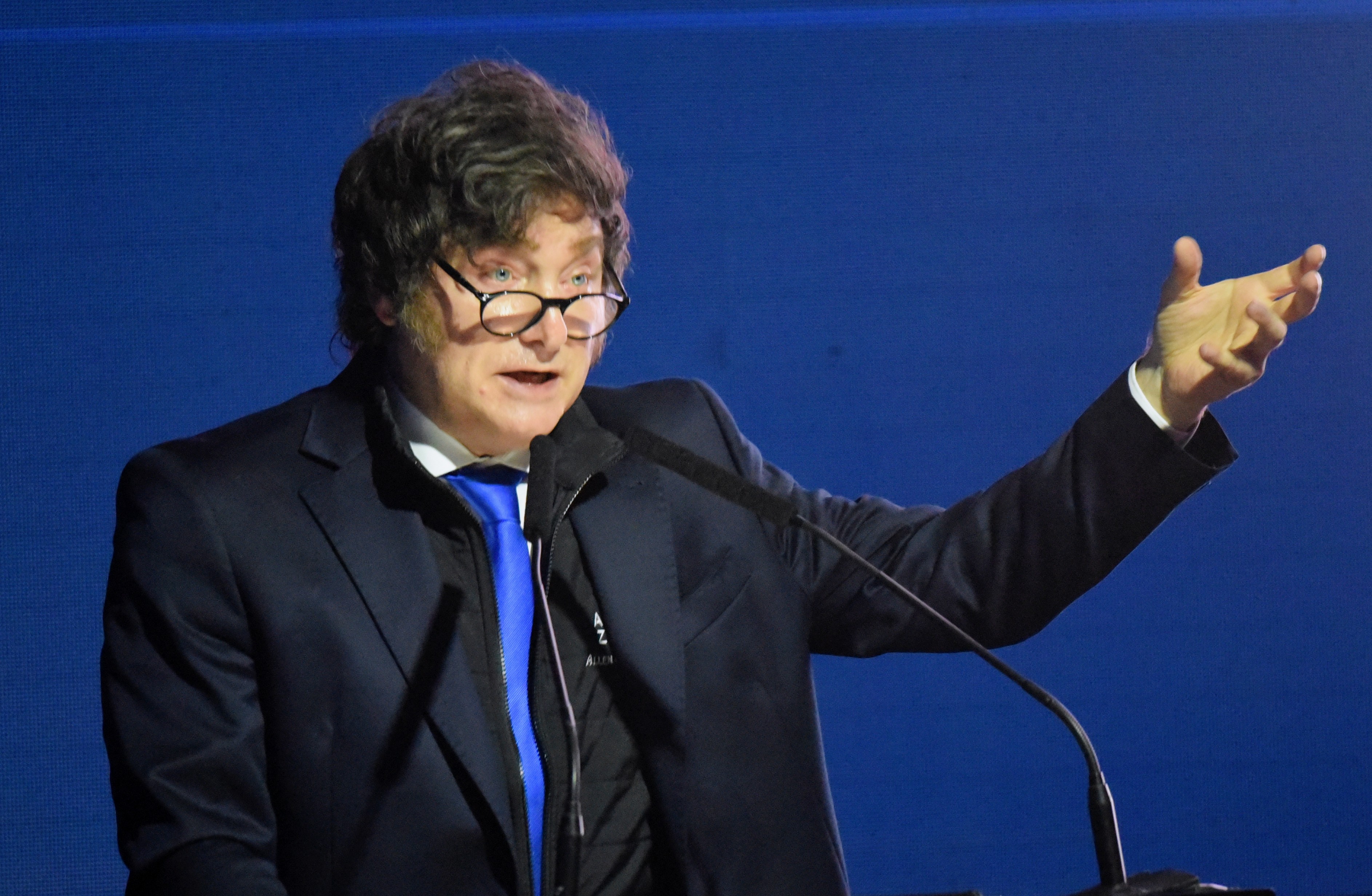 Rosario, Argentina – 7 agosto, 2025: El presidente Javier Milei encabezó este jueves el acto c...
