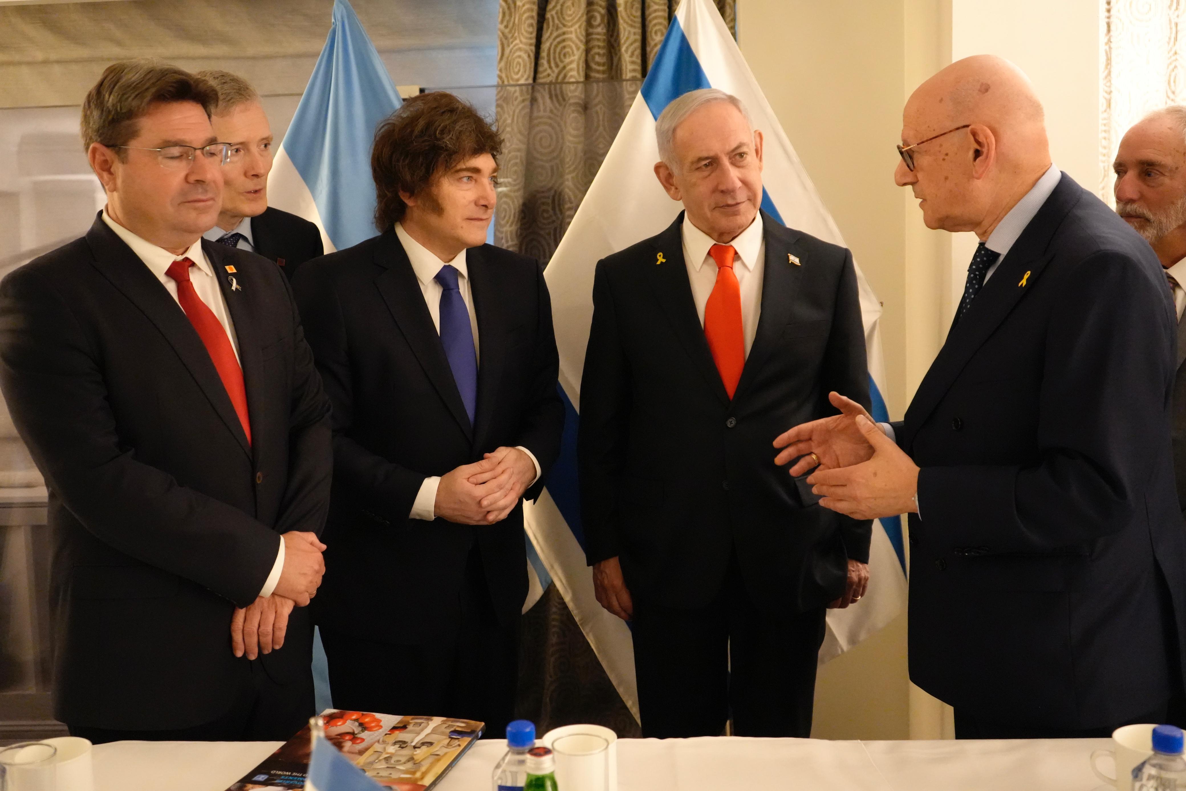Milei se reunió en Nueva York con Netanyahu. Foto: Prensa Presidencia/ Handout via UNAR AGENCY.