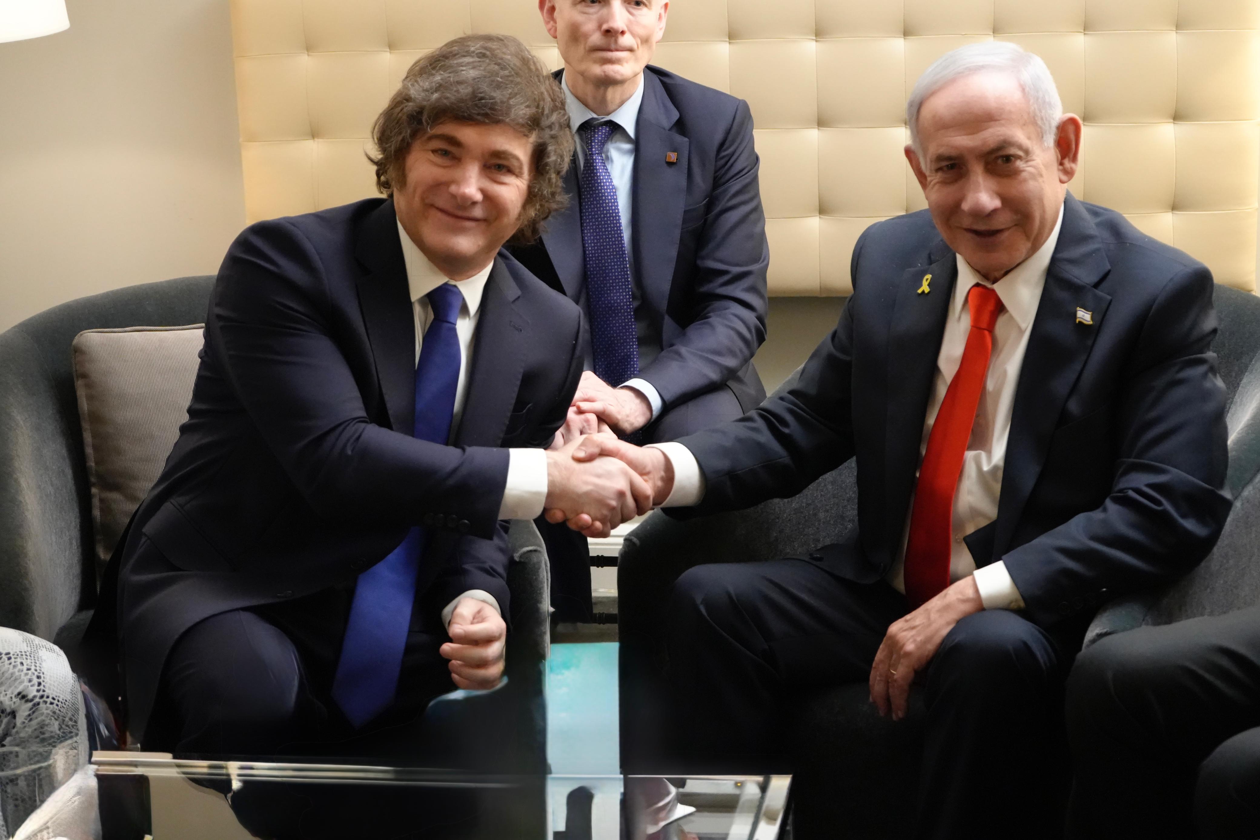 IMG-20250925-WA0045 Milei se reunió en Nueva York con Netanyahu. Foto: Prensa Presidencia/ Handout via UNAR AGENCY.