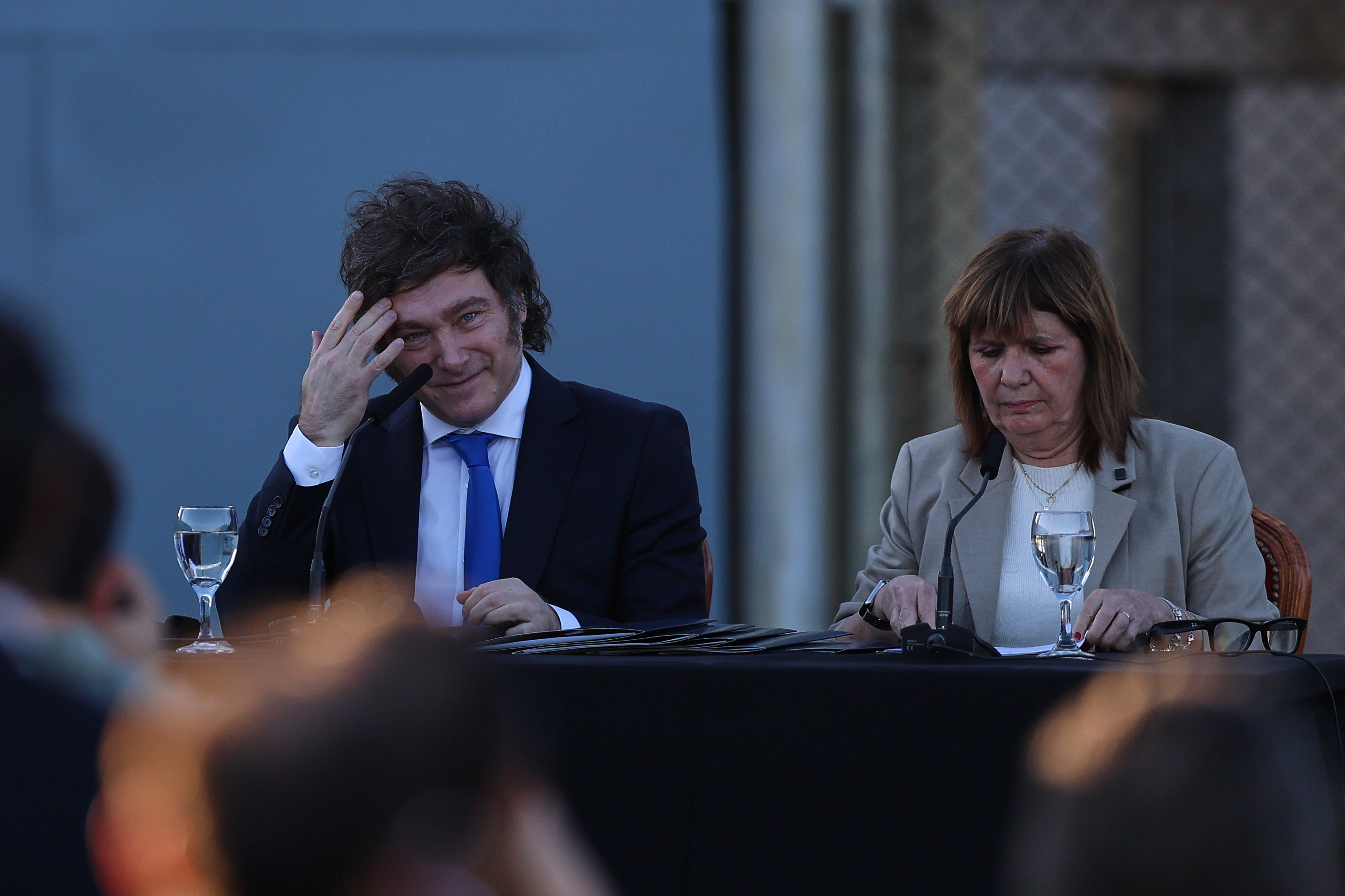 0L1A9752 Javier Milei - Presidente de Argentina- PATRICIA BULLRICH - Javier Milei presents the new Argenti...