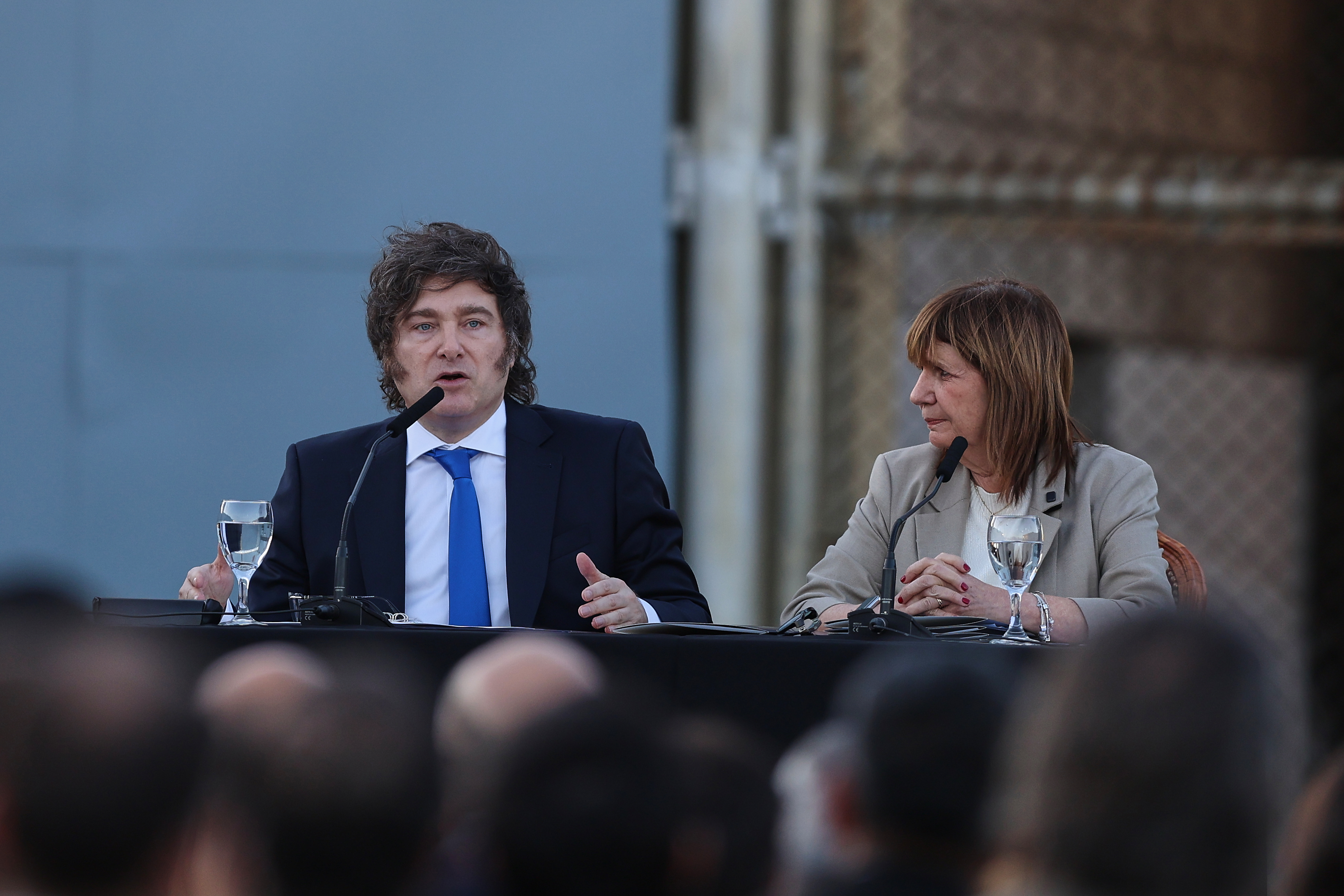 0L1A0012 Javier Milei - Presidente de Argentina- PATRICIA BULLRICH - Javier Milei presents the new Argenti...