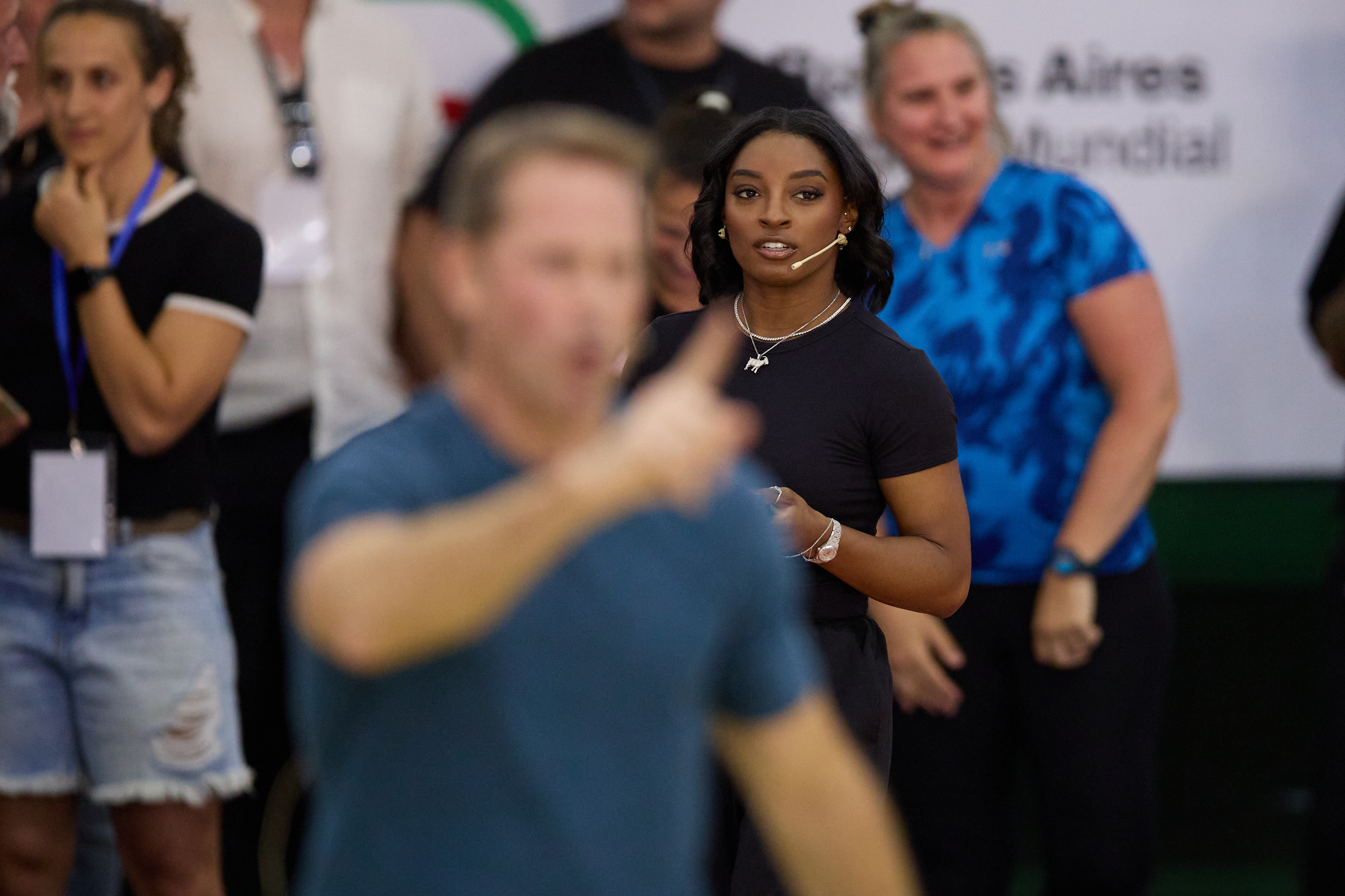 The Olympic champion was declared honorary guest of the city after inspiring thousands of young Argentine athletes Buenos Aires, Argentina – October 9, 2025: U.S. gymnast Simone Biles concluded her visit to Bue...