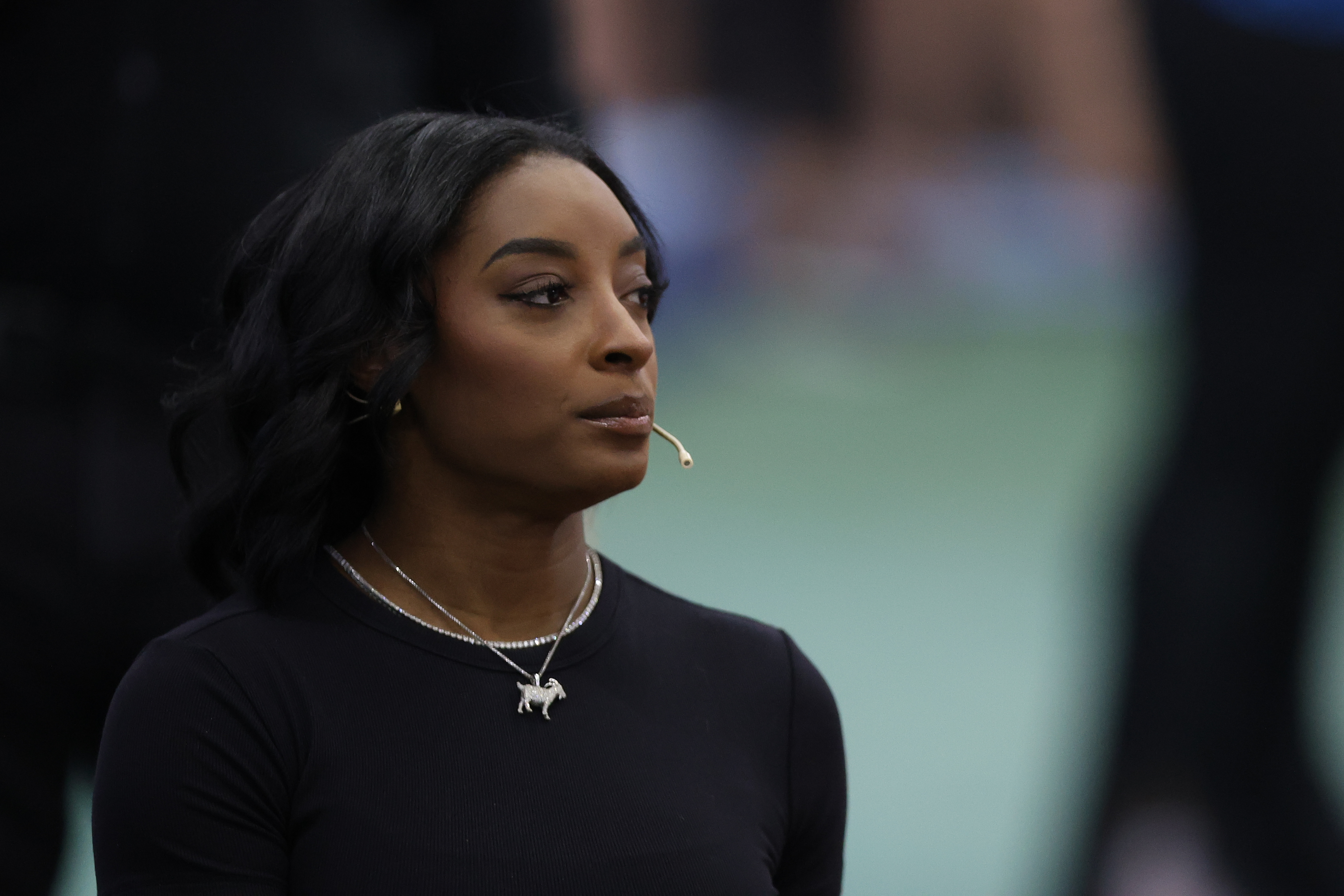 Buenos Aires, Argentina – October 9, 2025: U.S. gymnast Simone Biles concluded her visit to Bue...