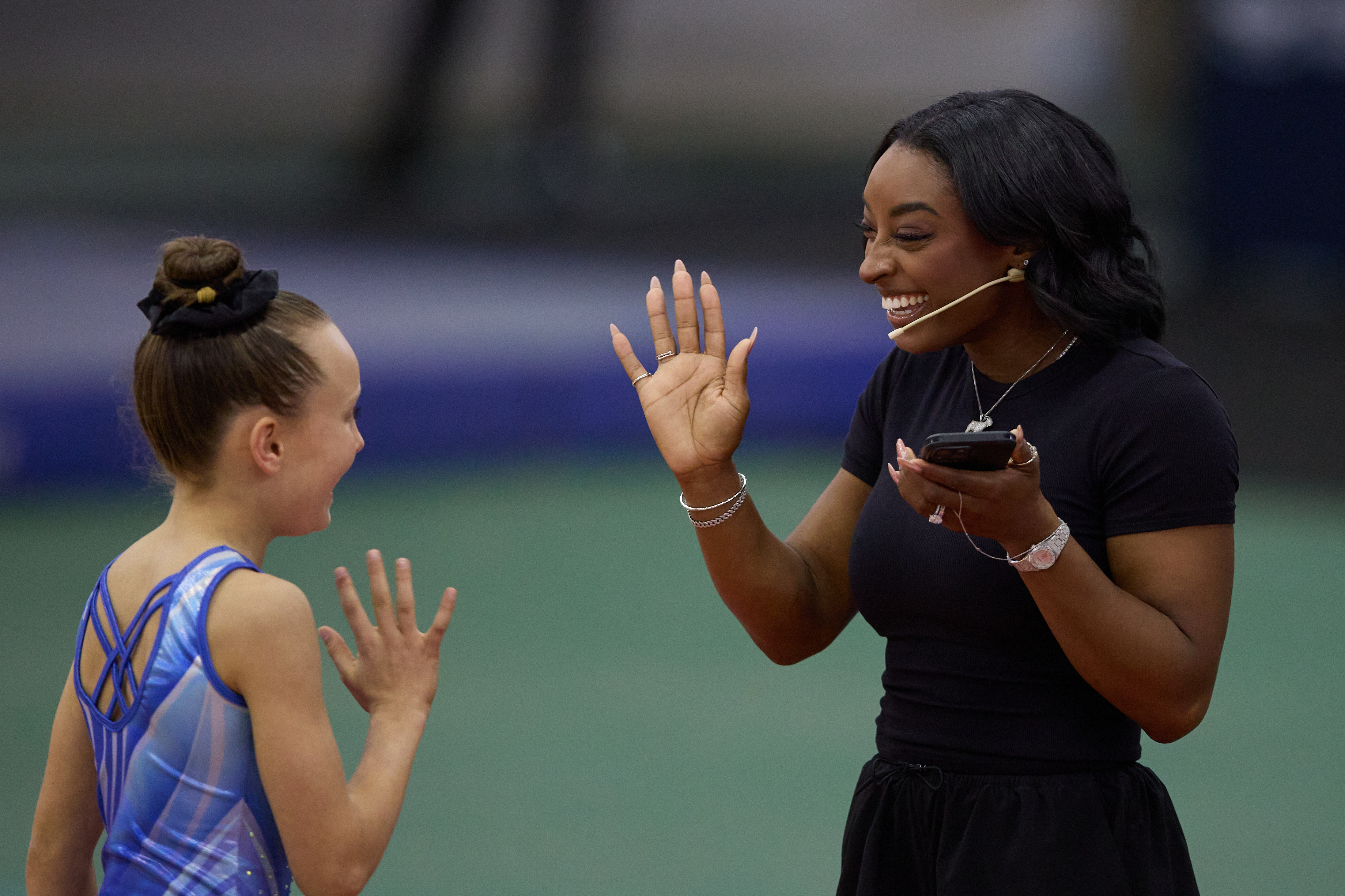 The Olympic champion was declared honorary guest of the city after inspiring thousands of young Argentine athletes Buenos Aires, Argentina – October 9, 2025: U.S. gymnast Simone Biles concluded her visit to Bue...
