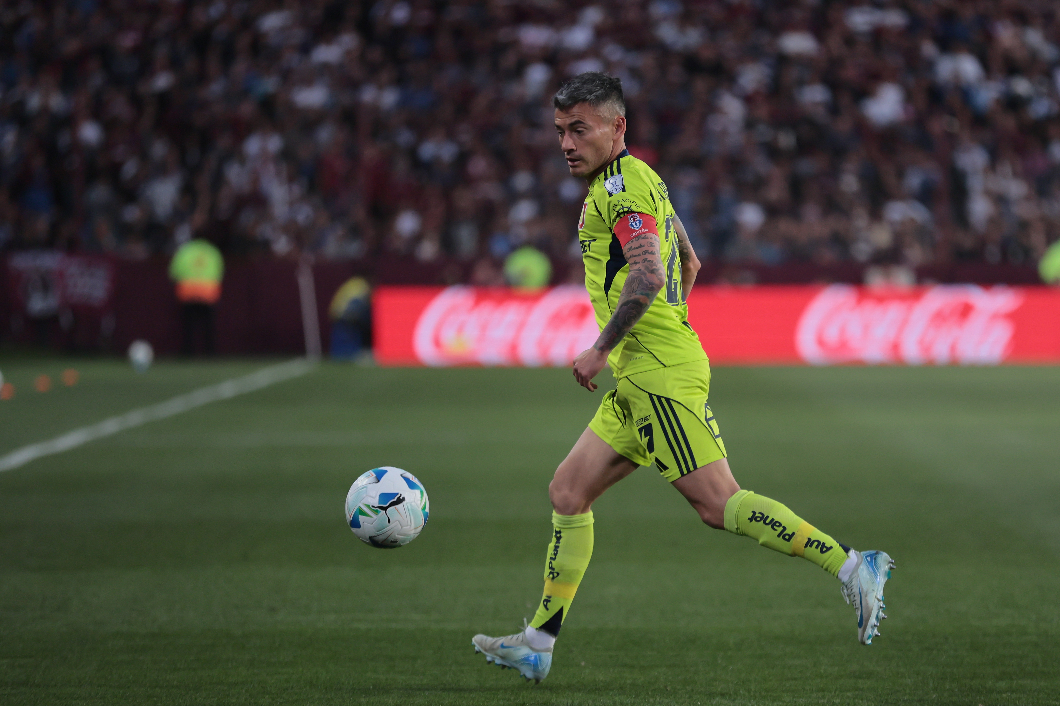 Lanús, Argentina – October 30, 2025: Club Atlético Lanús faces Universidad de Chile in the s...