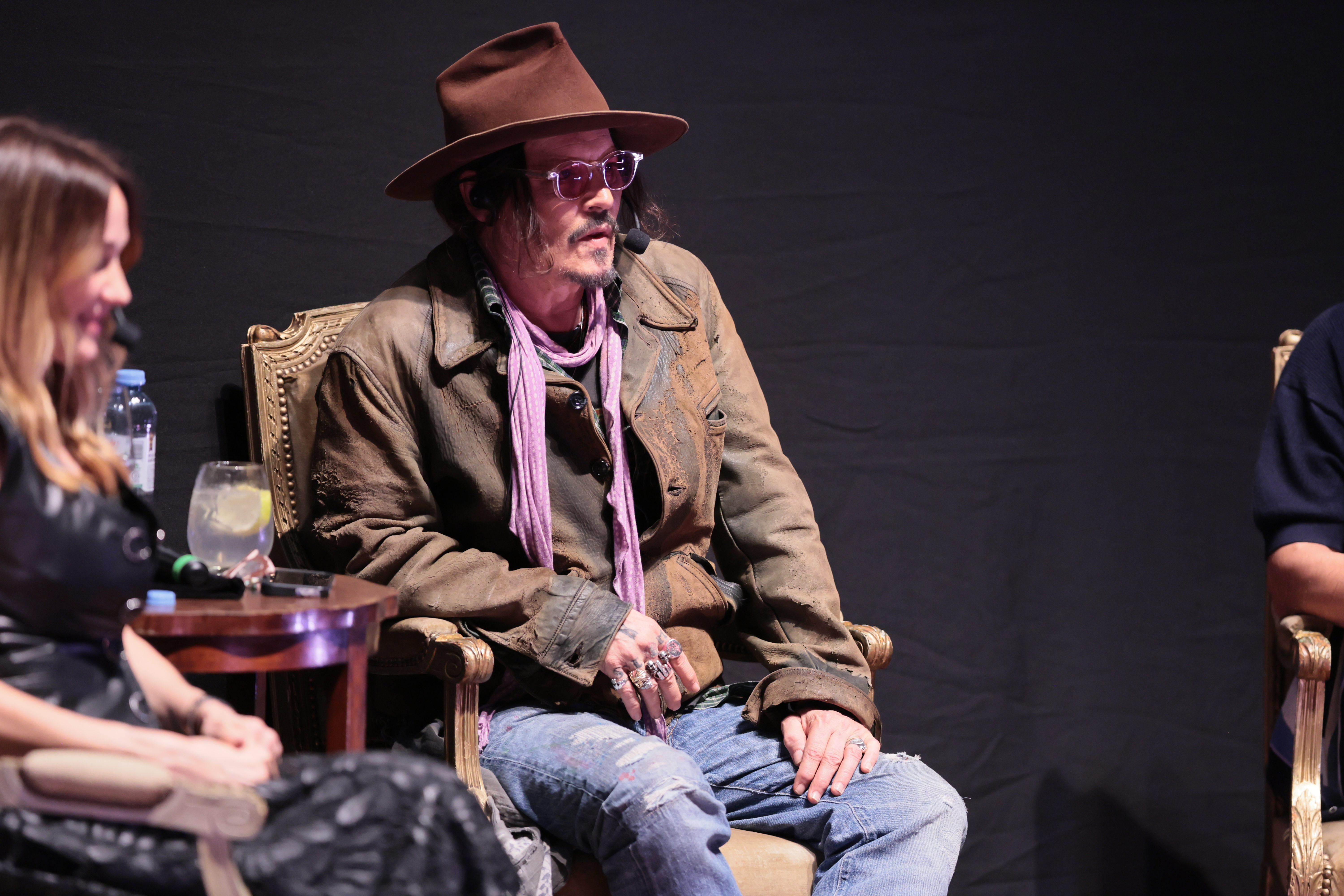 Johnny Depp delivers theater masterclass in La Plata La Plata, Argentina – November 12, 2025: U.S. actor and director Johnny Depp delivered a theate...