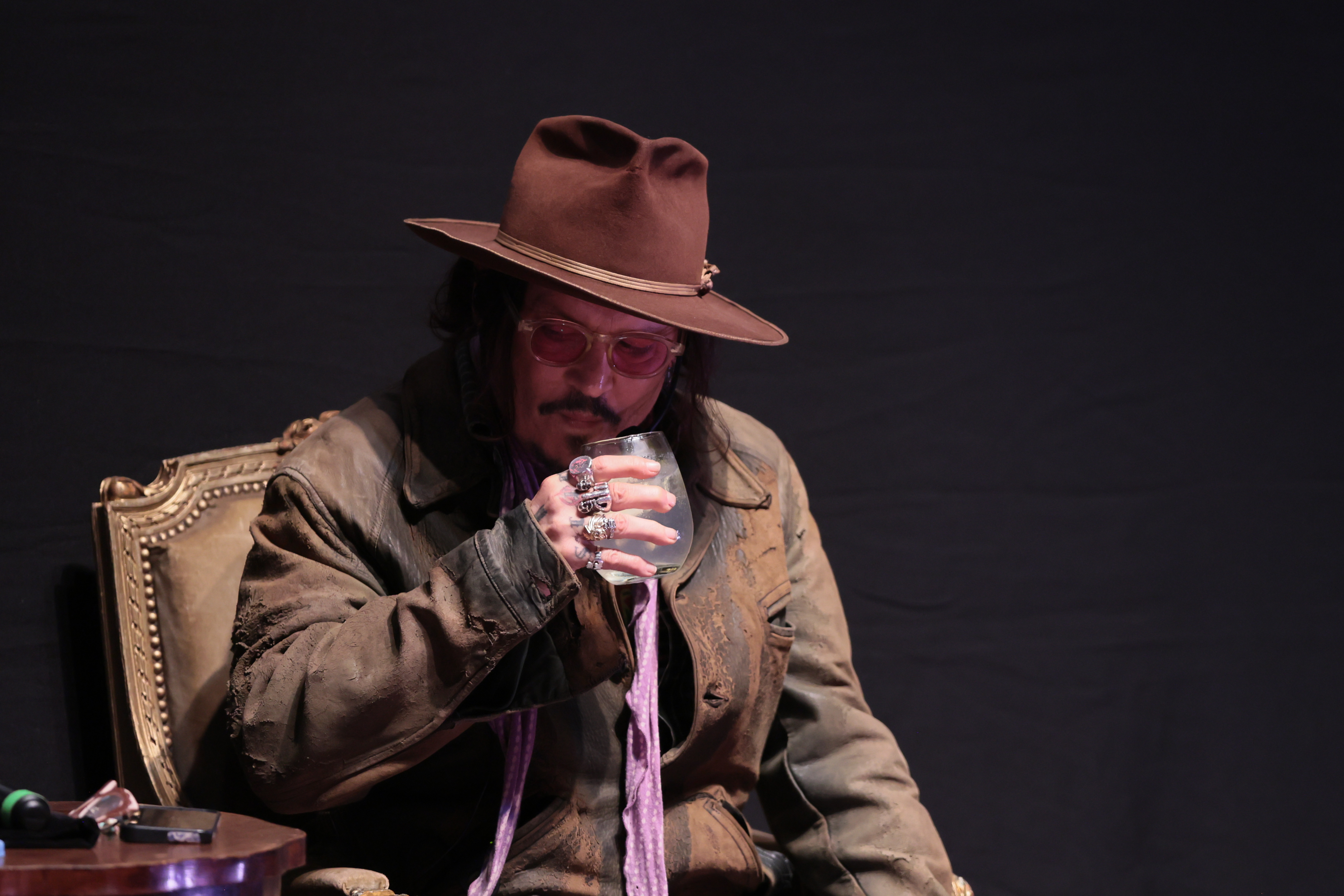 Johnny Depp delivers theater masterclass in La Plata La Plata, Argentina – November 12, 2025: U.S. actor and director Johnny Depp delivered a theate...