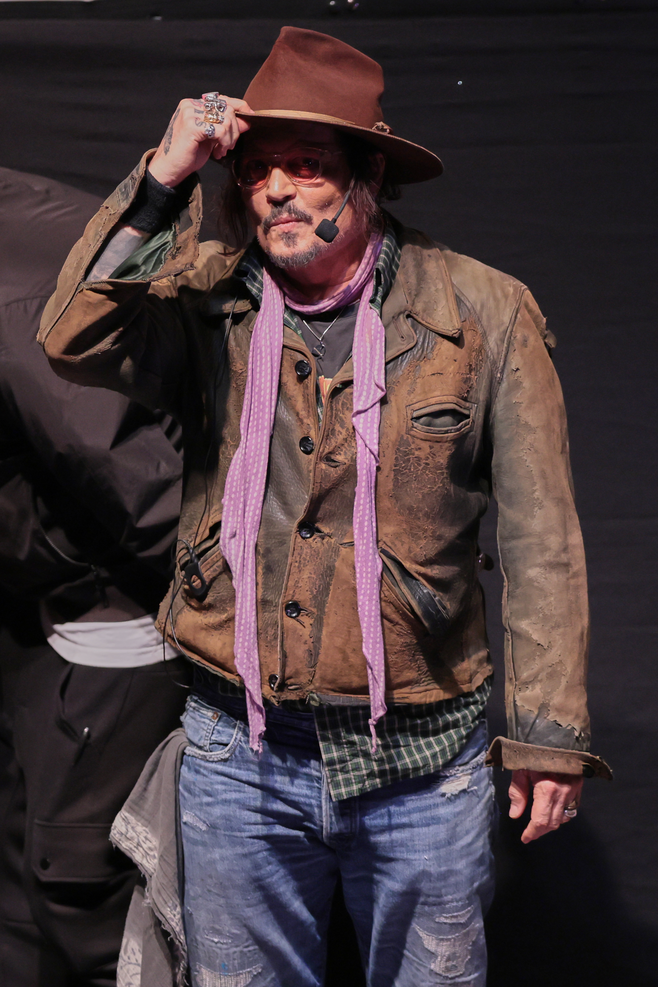 La Plata, Argentina – November 12, 2025: U.S. actor and director Johnny Depp delivered a theate...