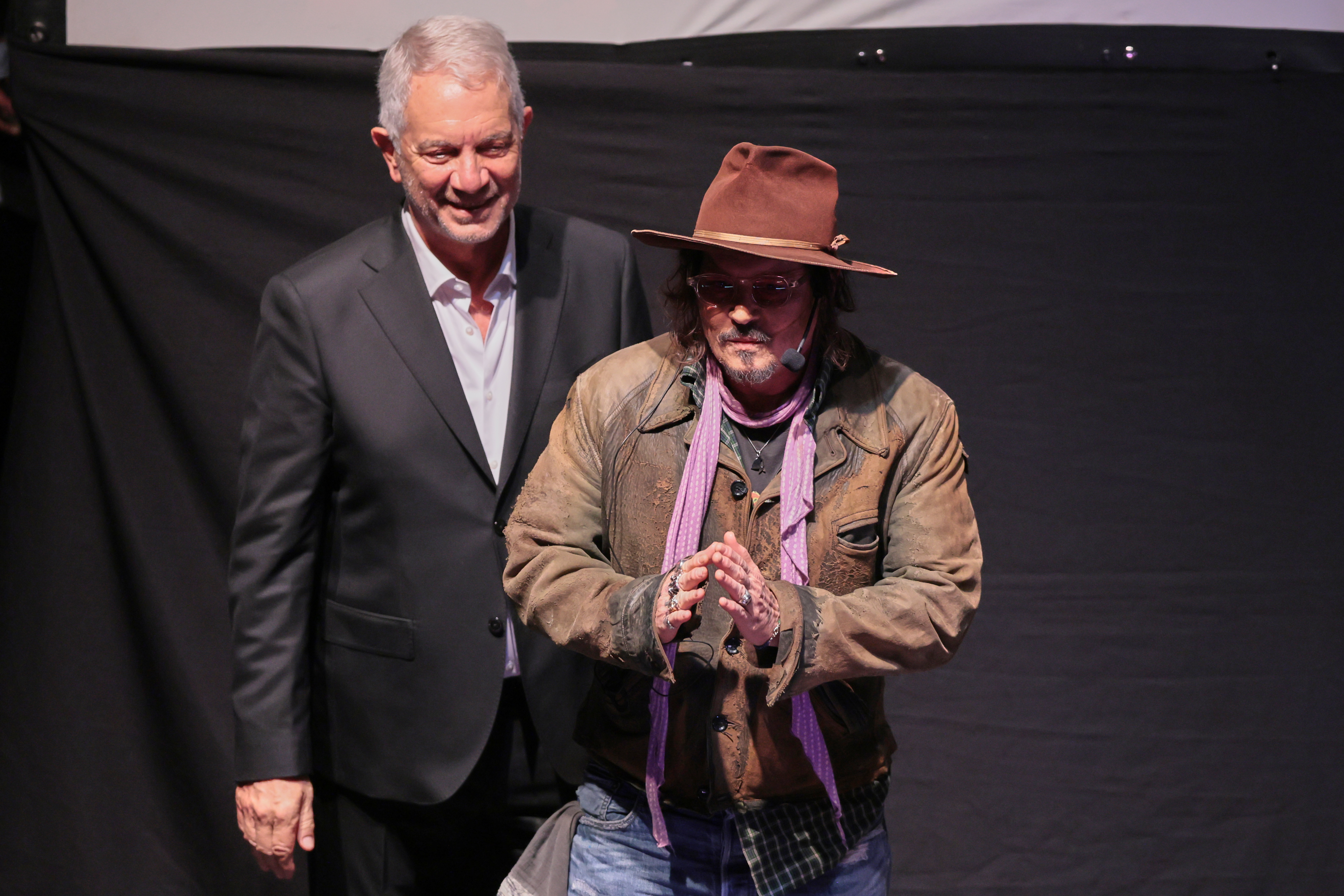 La Plata, Argentina – November 12, 2025: U.S. actor and director Johnny Depp delivered a theate...