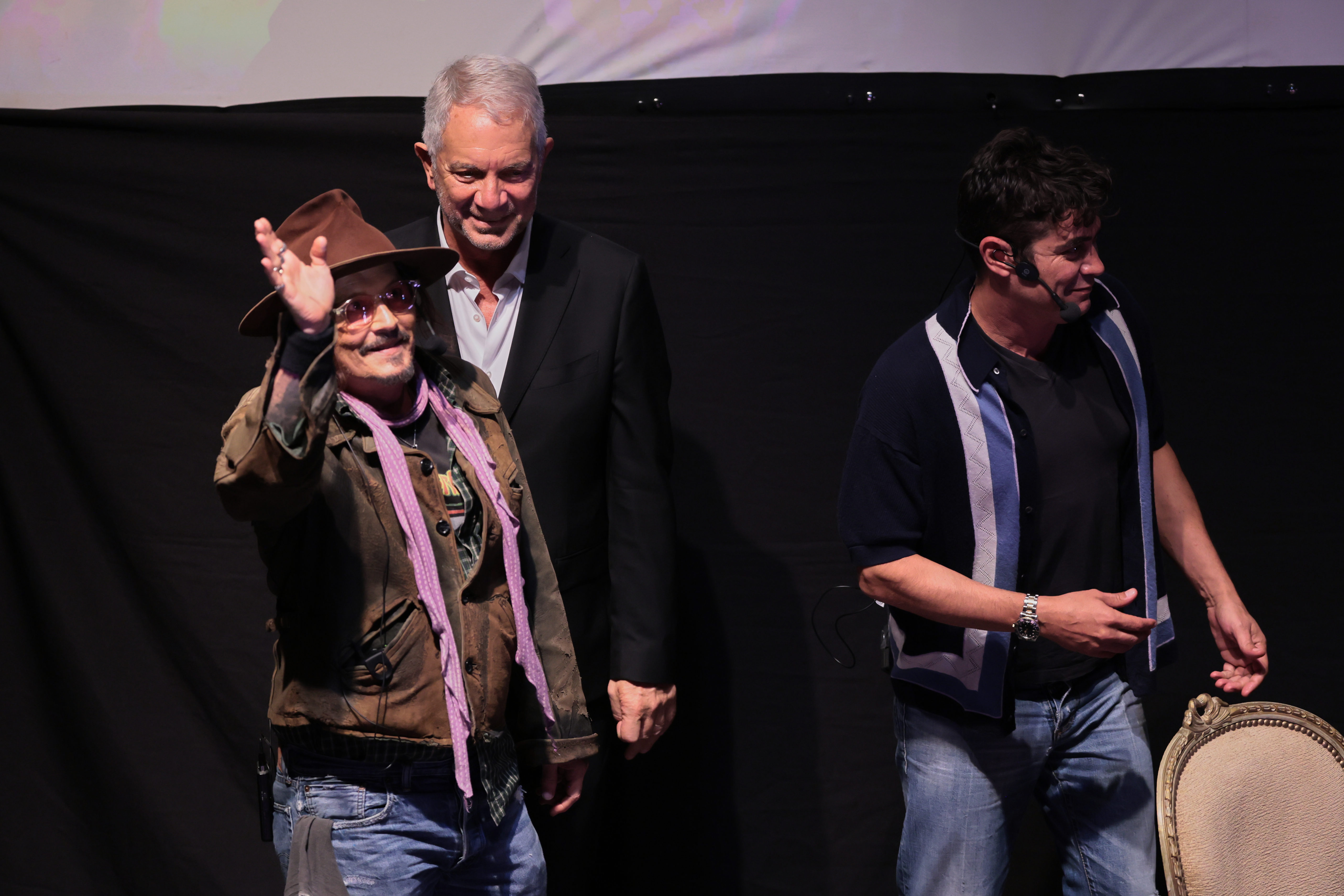 Johnny Depp delivers theater masterclass in La Plata La Plata, Argentina – November 12, 2025: U.S. actor and director Johnny Depp delivered a theate...