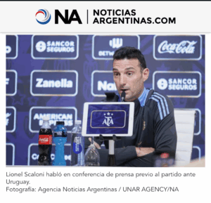 cobertura conferencia Lionel Scaloni DT seleccion argentina / UNAR AGENCY