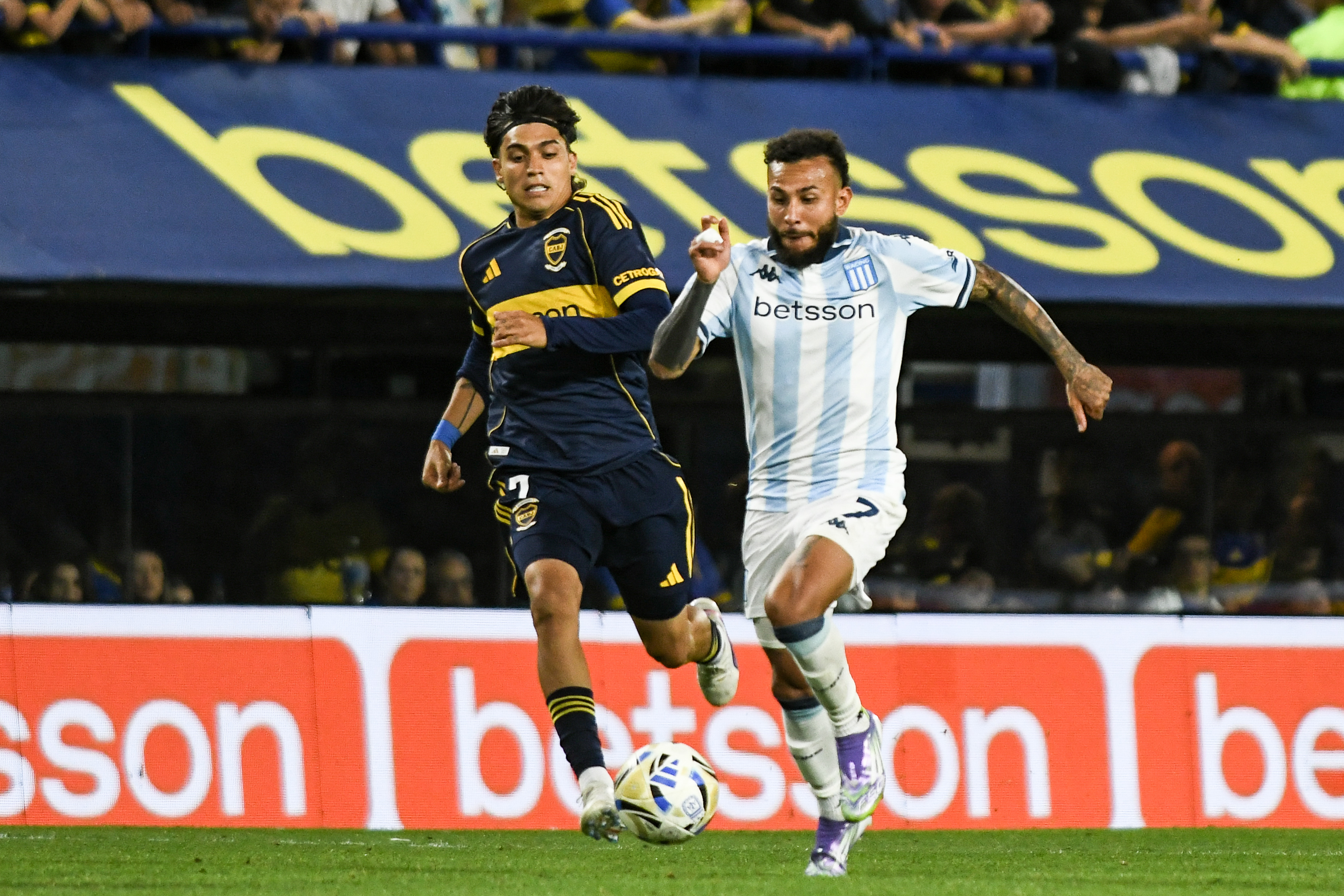 Buenos Aires, Argentina – December 7, 2025: Boca Juniors and Racing Club meet at La Bombonera f...