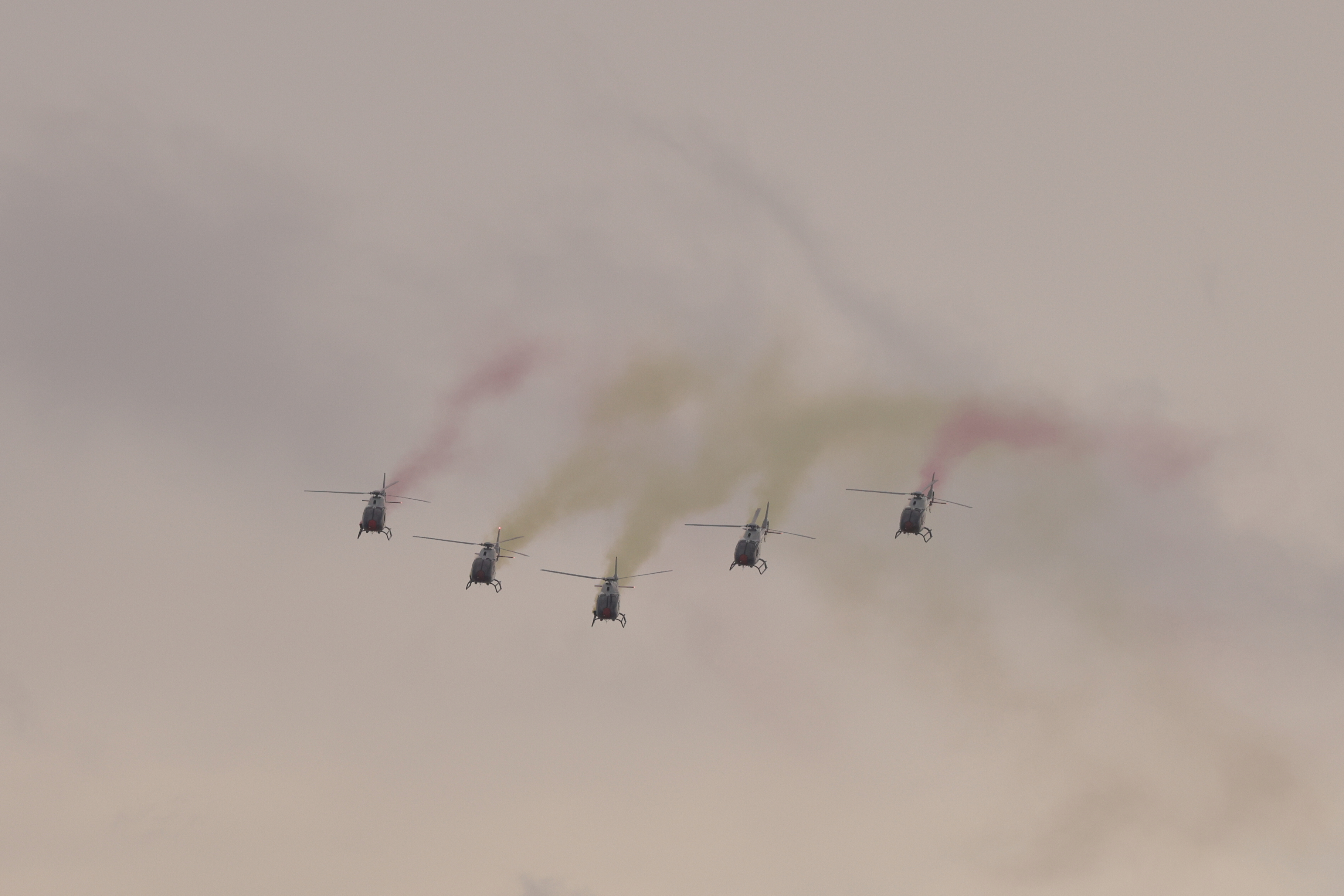 Buenos Aires, Argentina – February 4, 2026: Spain's Patrulla Aspa performed an acrobatic displa...
