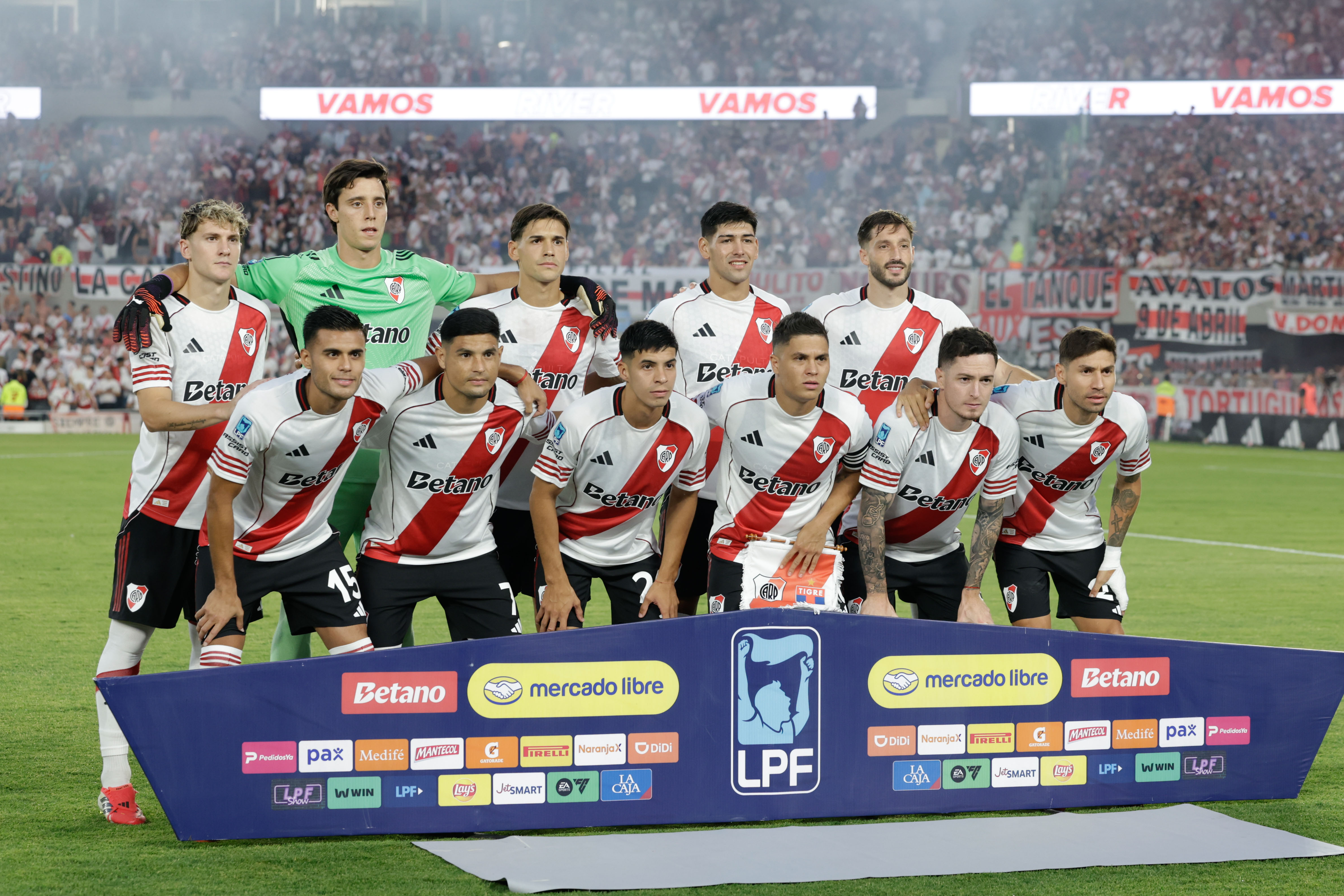 Buenos Aires, Argentina – February 8, 2026: Initial formation of River Plate for host Tigre. Ti...