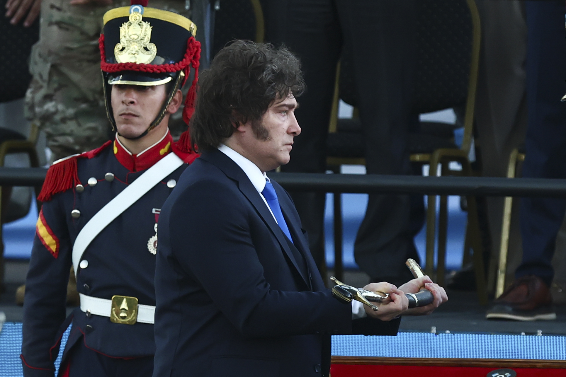 In a ceremony commemorating the 1813 battle, the President formalized the transfer of the historic weapon to the Regiment's exclusive custody San Lorenzo, Argentina – February 7, 2026: President Javier Milei led the delivery of Jose de S...