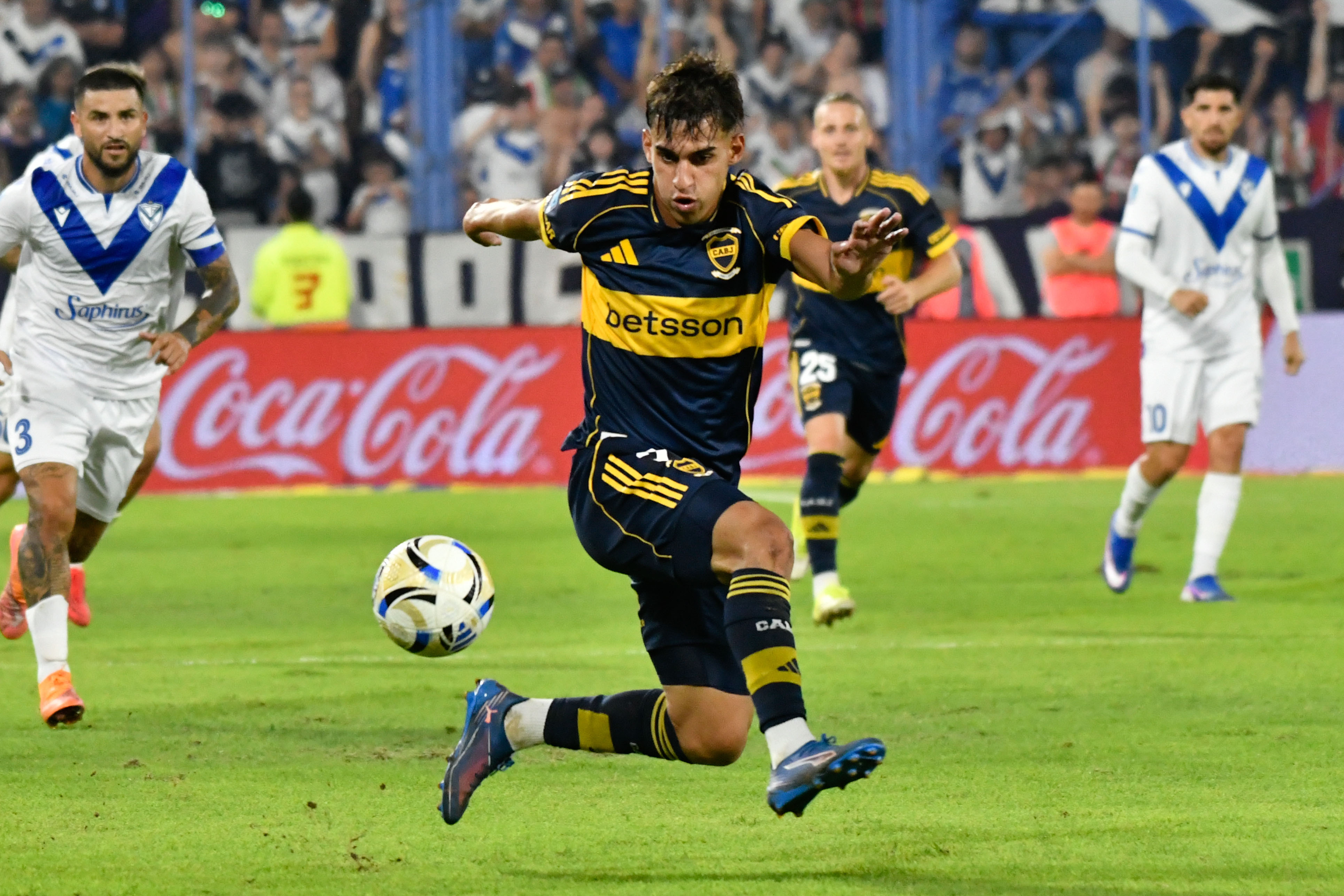 Buenos Aires, Argentina – February 8, 2026: Ezequiel Zeballos of Boca Juniors. Boca Juniors fac...
