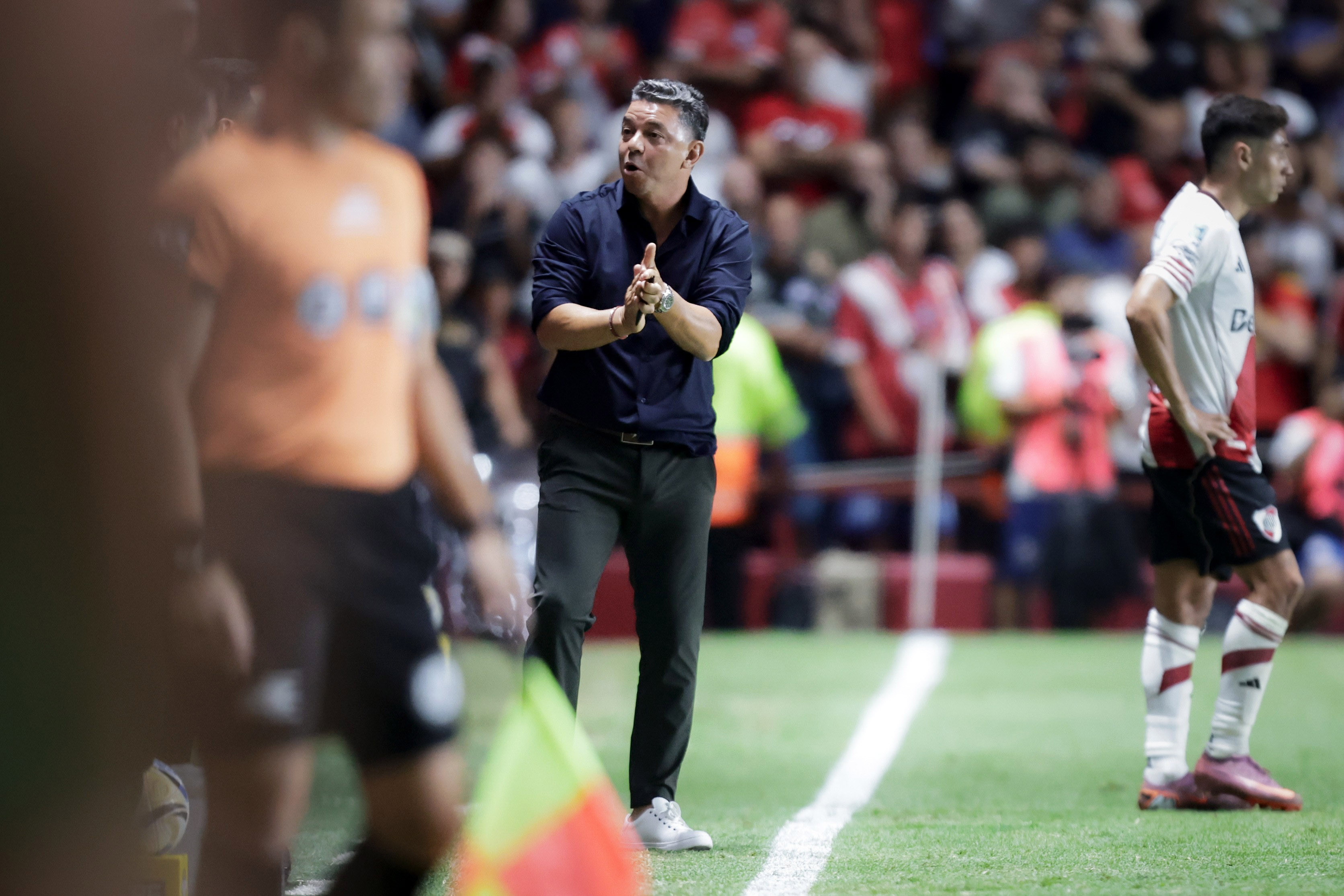 The "Millonario" seeks to bounce back against the "Bicho" in La Paternal for round 5 of the Apertura Tournament Buenos Aires, Argentina – February 12, 2026: Marcelo Gallardo of River Plate reacts during a ma...