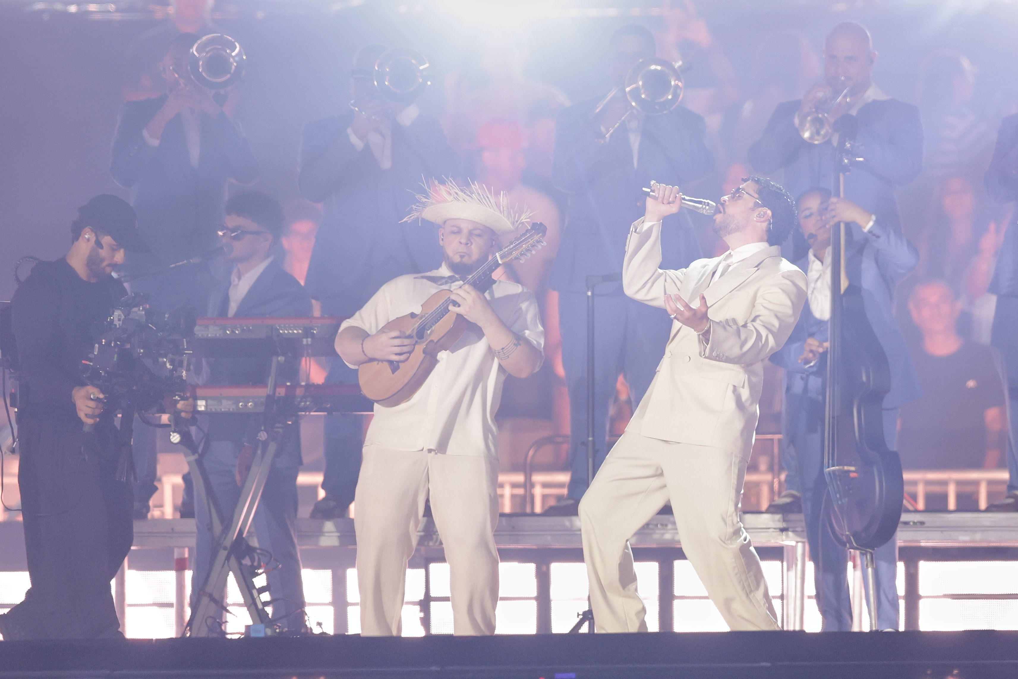 The Puerto Rican artist performed before a massive crowd at the Monumental Stadium as part of his "Debí Tirar Más Fotos" tourThe Puerto Rican artist performed before a massive crowd at the Monumental Stadium as part of his "Debí Tirar Más Fotos" tour Buenos Aires, Argentina – February 13, 2026: Puerto Rican singer Bad Bunny performs in Buenos A...