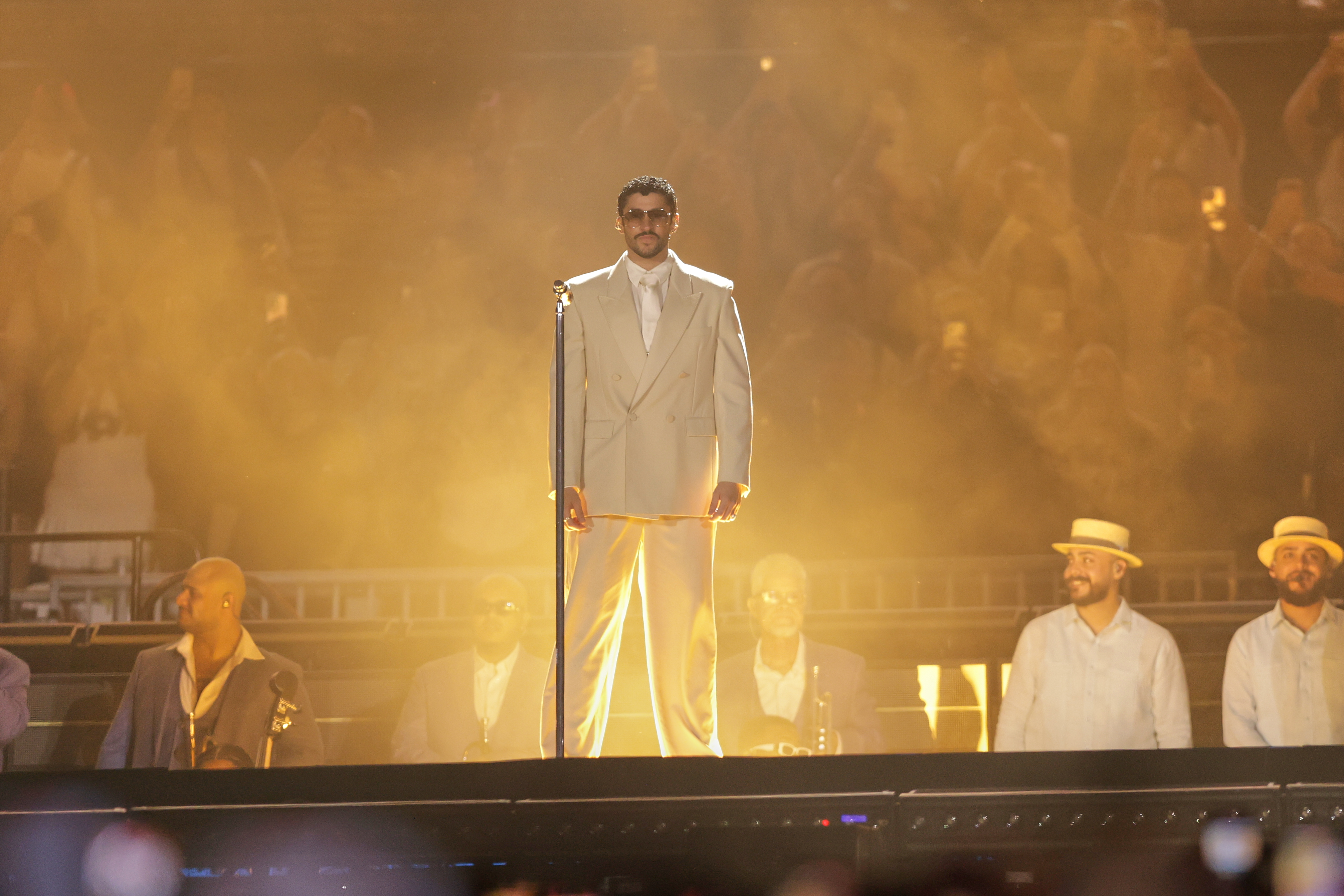 The Puerto Rican artist performed before a massive crowd at the Monumental Stadium as part of his "Debí Tirar Más Fotos" tourThe Puerto Rican artist performed before a massive crowd at the Monumental Stadium as part of his "Debí Tirar Más Fotos" tour Buenos Aires, Argentina – February 13, 2026: Puerto Rican singer Bad Bunny performs in Buenos A...