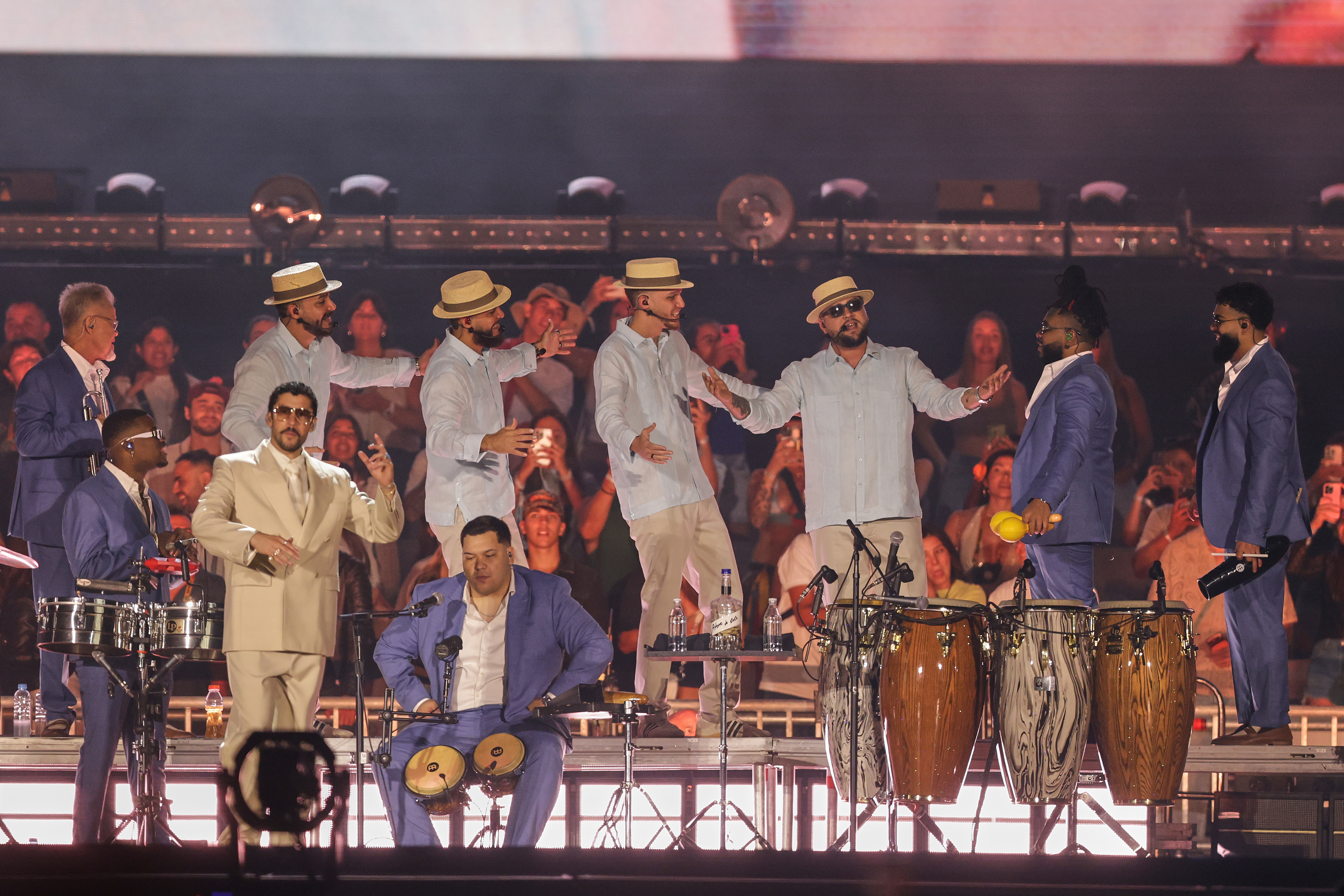 The Puerto Rican artist performed before a massive crowd at the Monumental Stadium as part of his "Debí Tirar Más Fotos" tourThe Puerto Rican artist performed before a massive crowd at the Monumental Stadium as part of his "Debí Tirar Más Fotos" tour Buenos Aires, Argentina – February 13, 2026: Puerto Rican singer Bad Bunny performs in Buenos A...