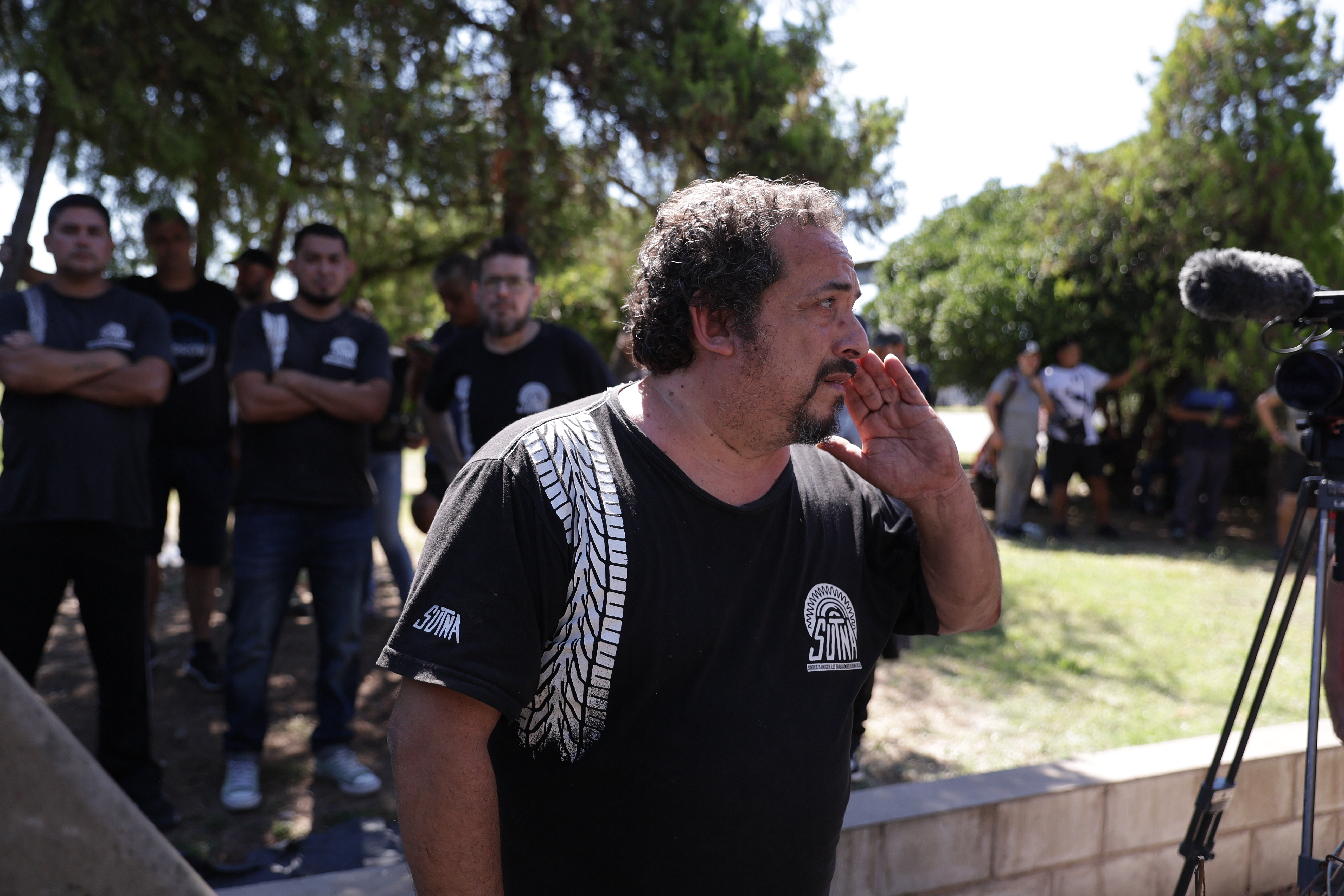 San Fernando, Argentina – February 18, 2026: Fate employees were greeted with an announcement o...